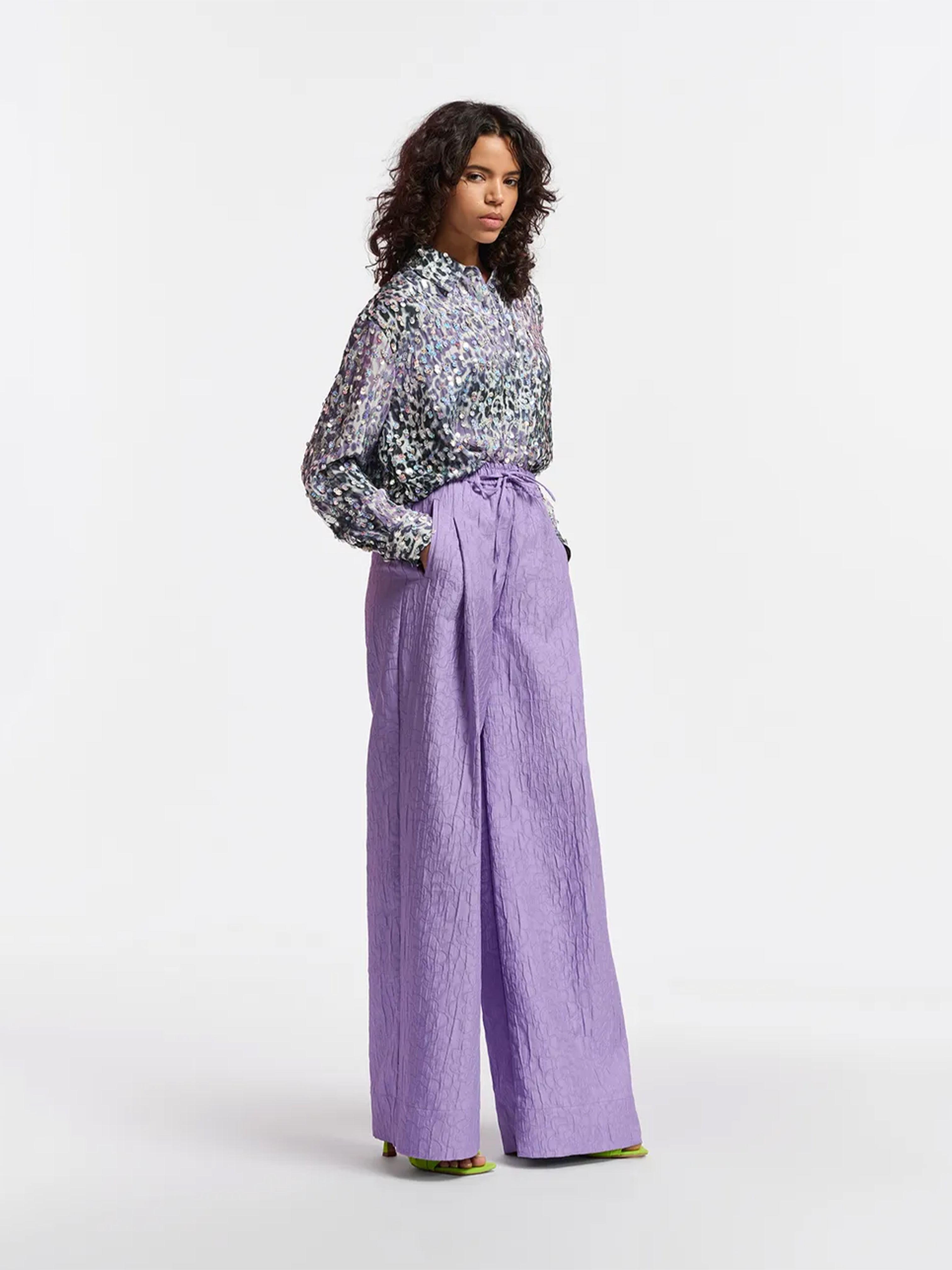 GONE PANT LILAC FLORAL JACQUARD