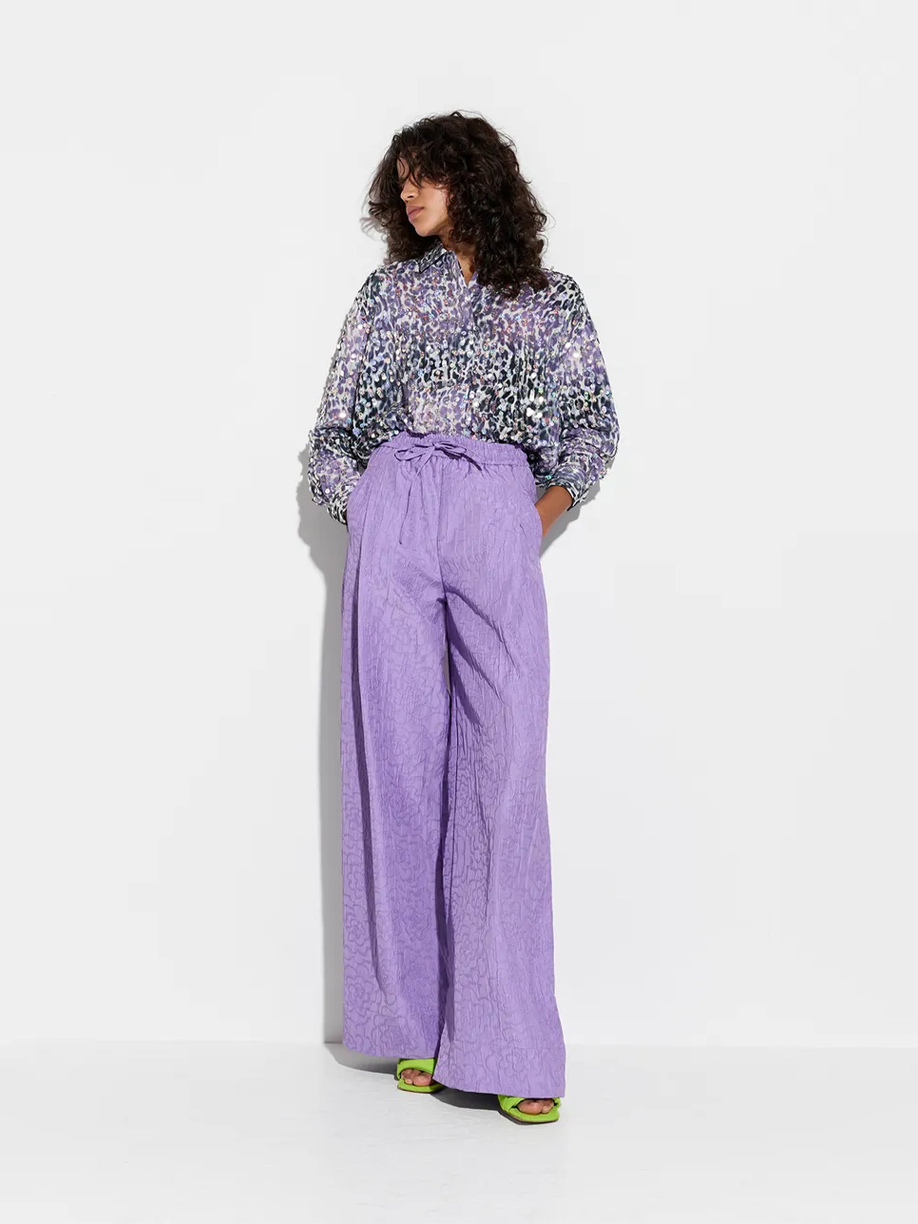 GONE PANT LILAC FLORAL JACQUARD