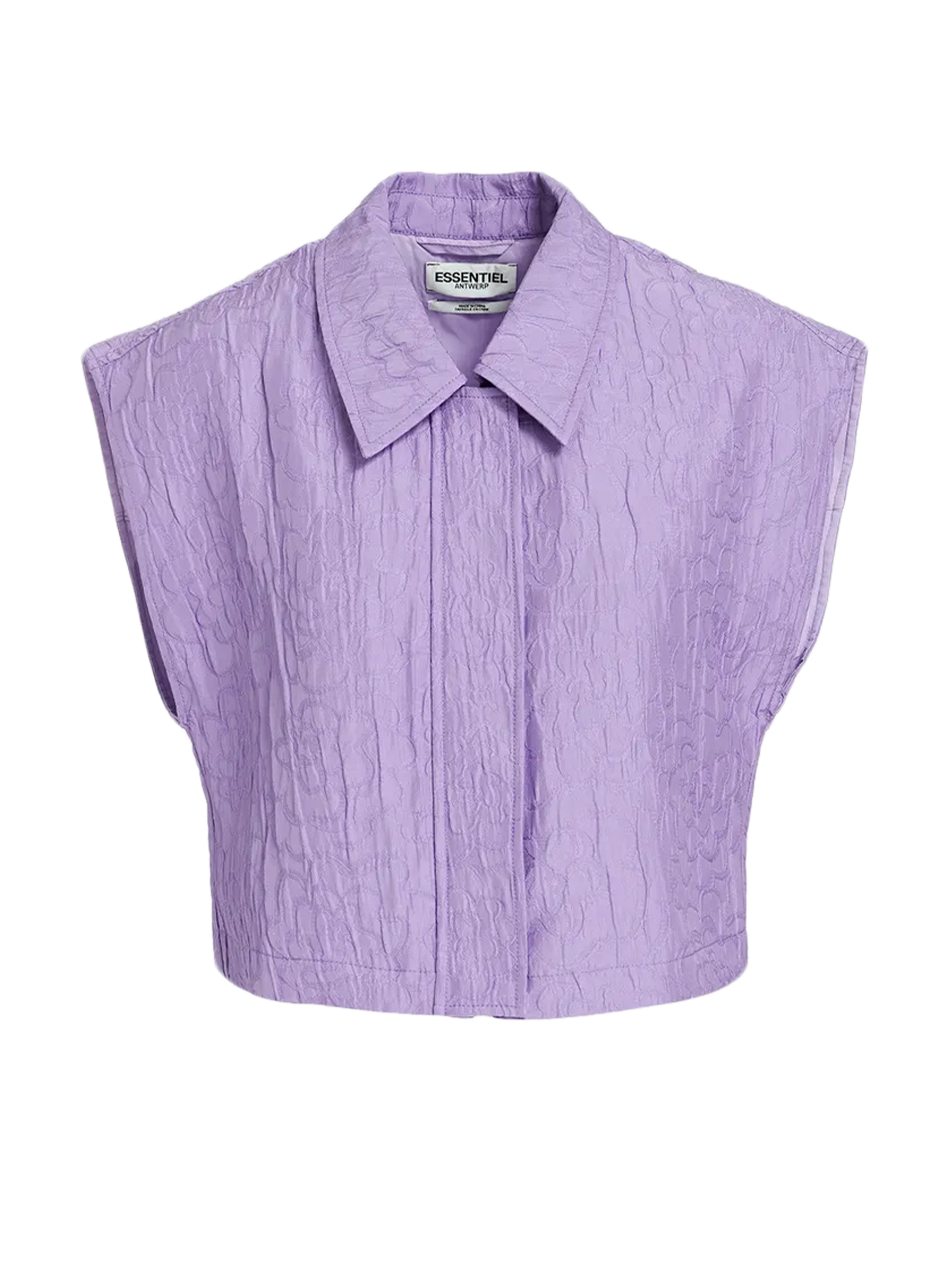 GROUPS JACQUARD CROPPED SHIRT LILAC