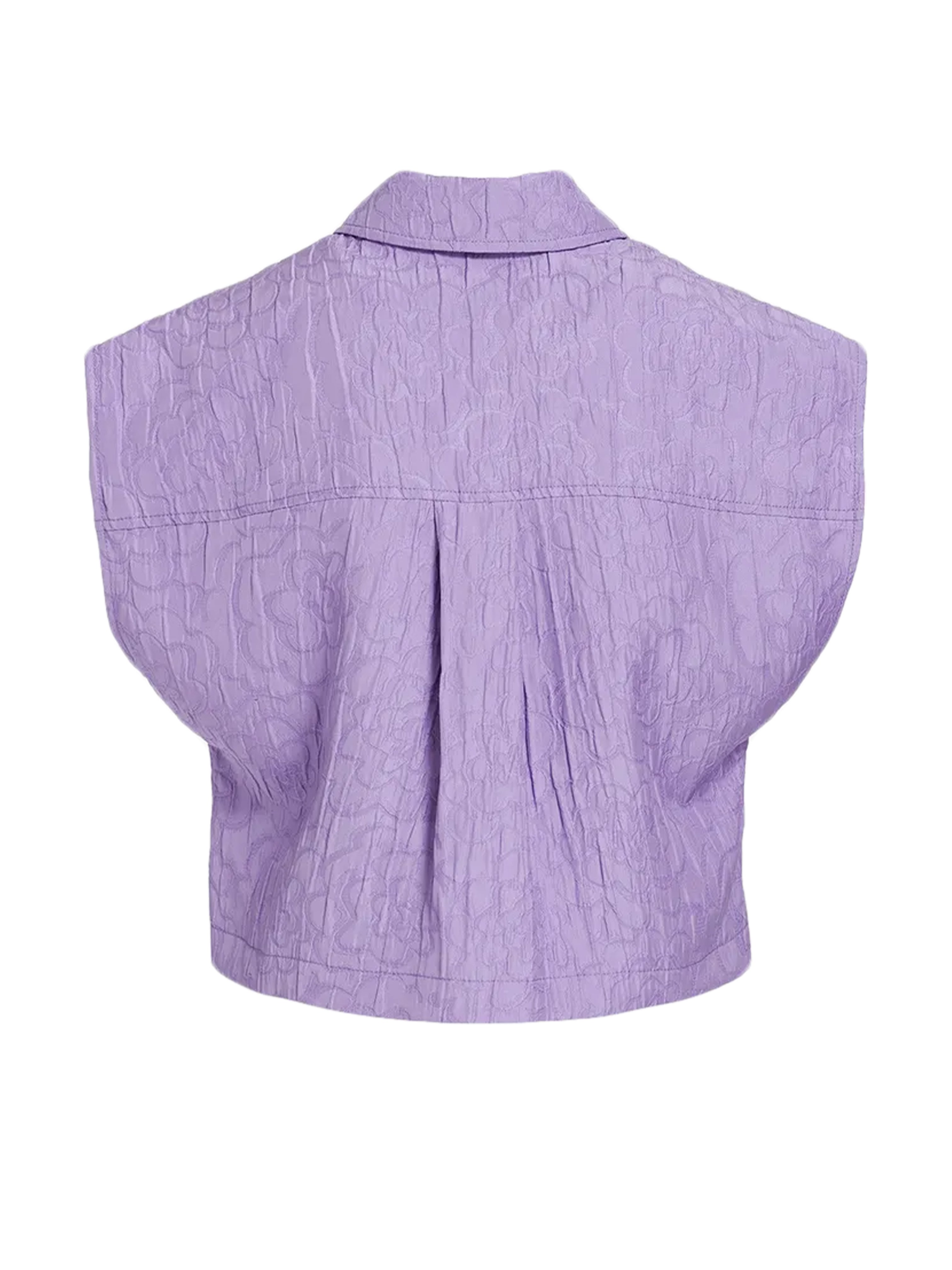 GROUPS JACQUARD CROPPED SHIRT LILAC