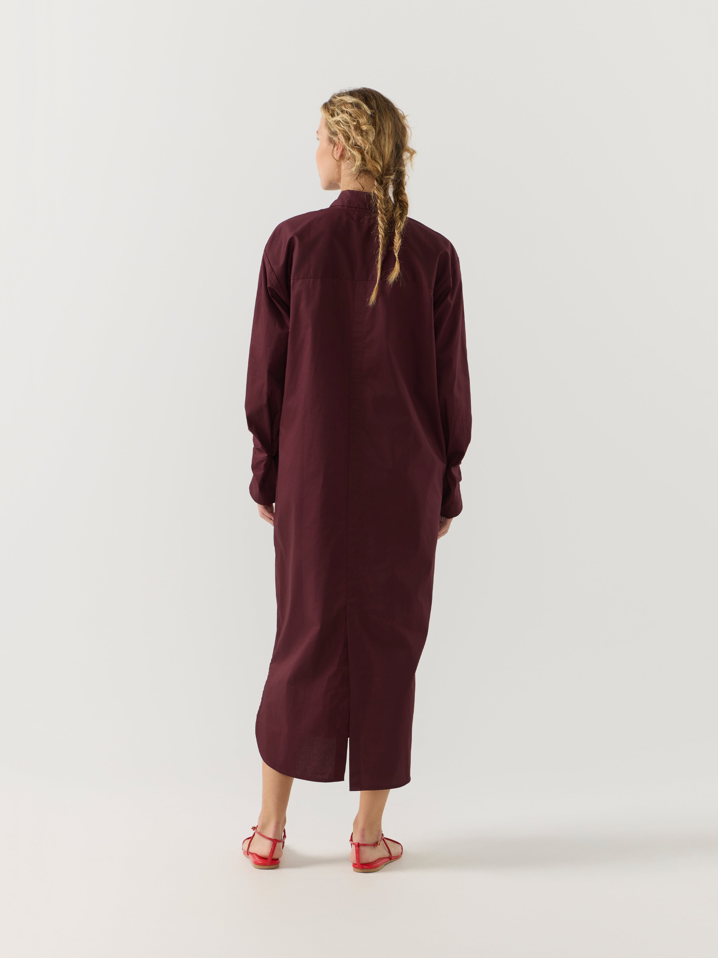 DOLLY DRESS BURGUNDY