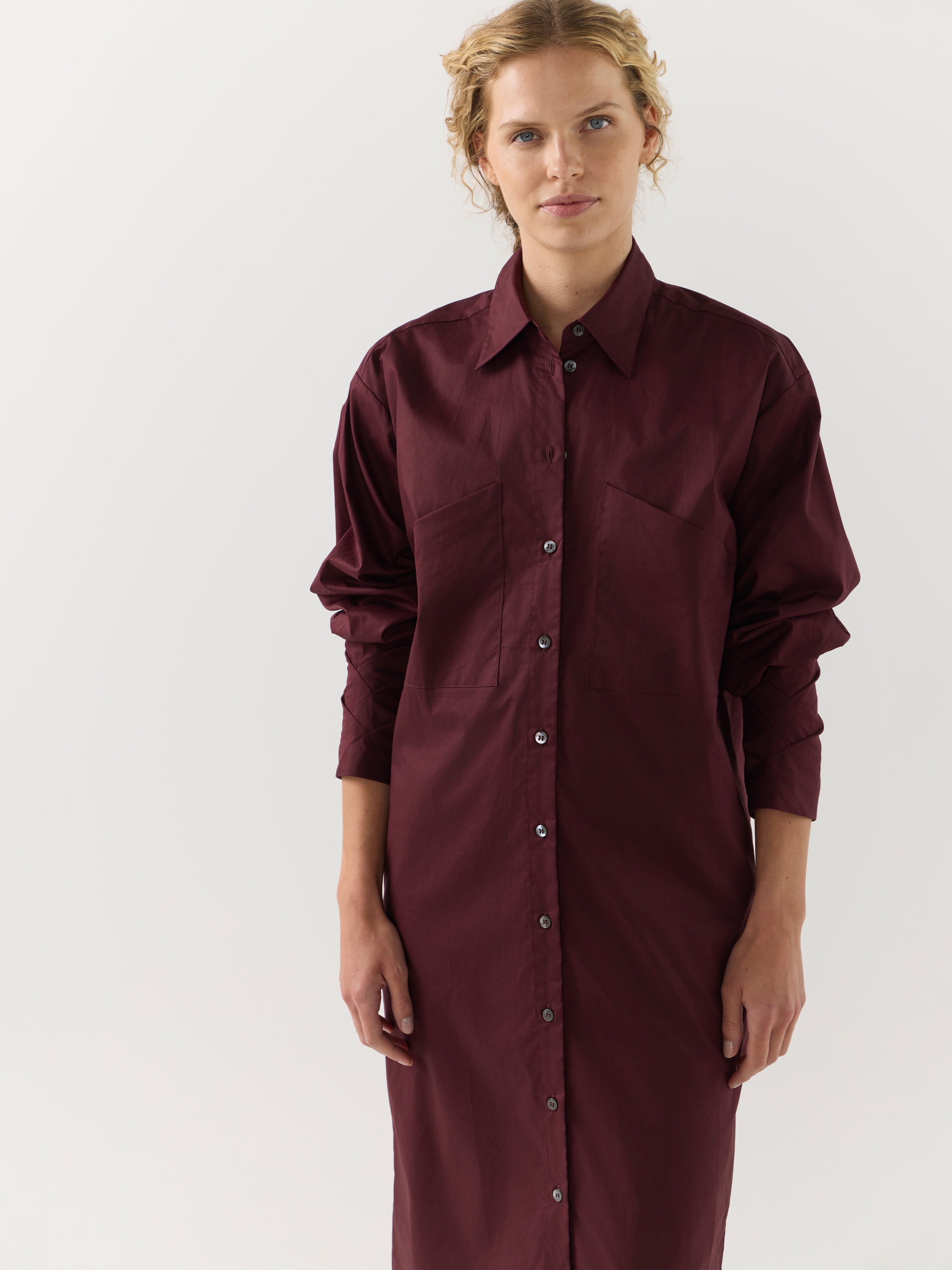 DOLLY DRESS BURGUNDY