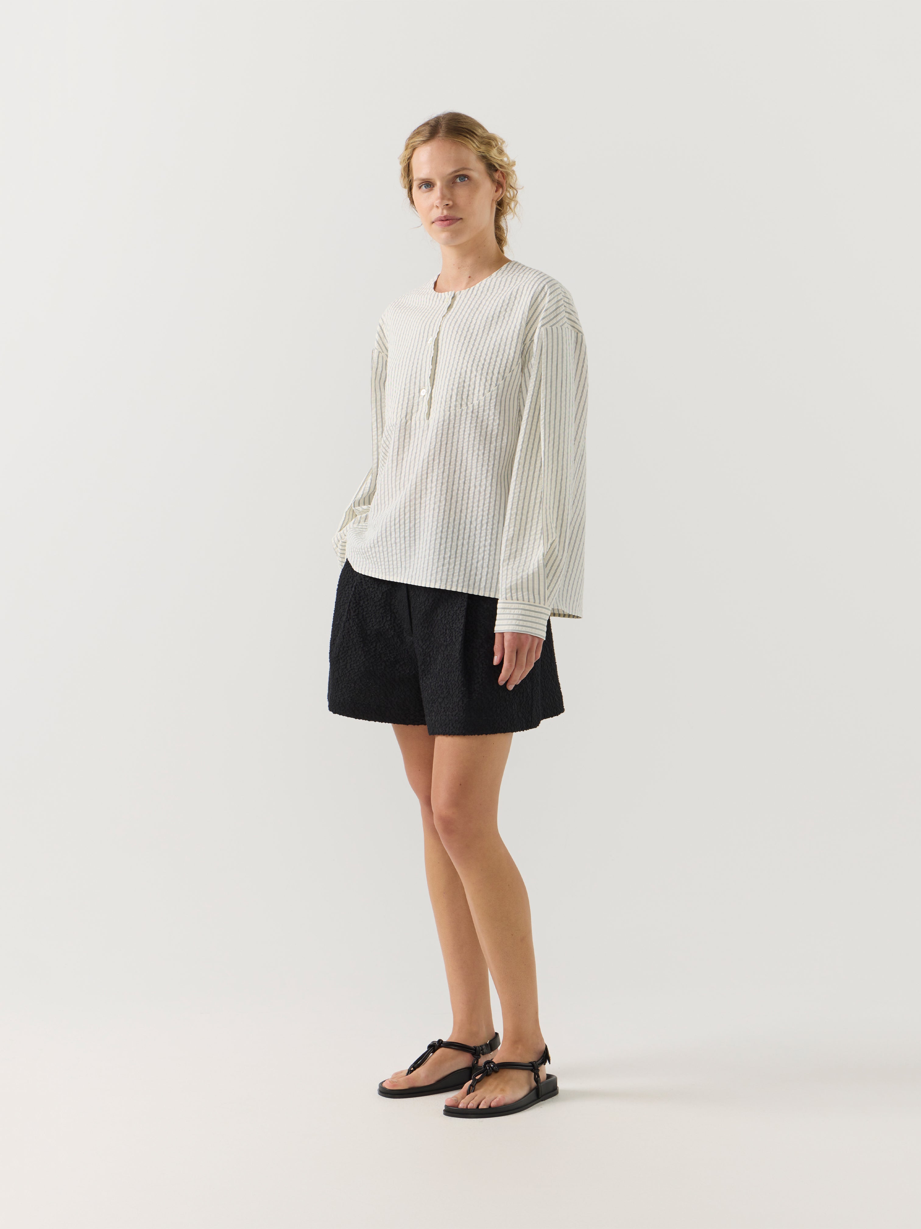 EDEN SHIRT BASIL STRIPE SEERSUCKER