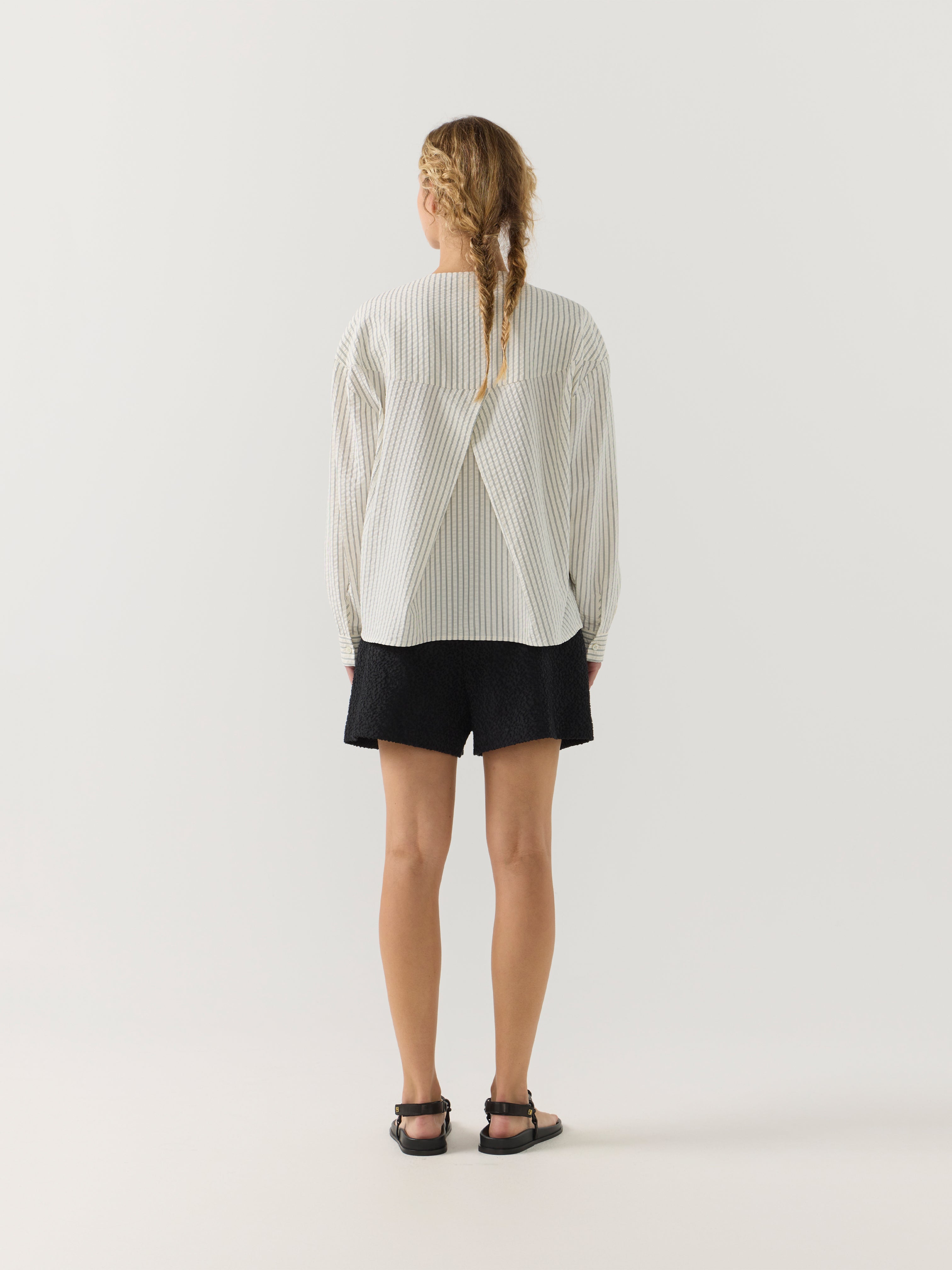 EDEN SHIRT BASIL STRIPE SEERSUCKER