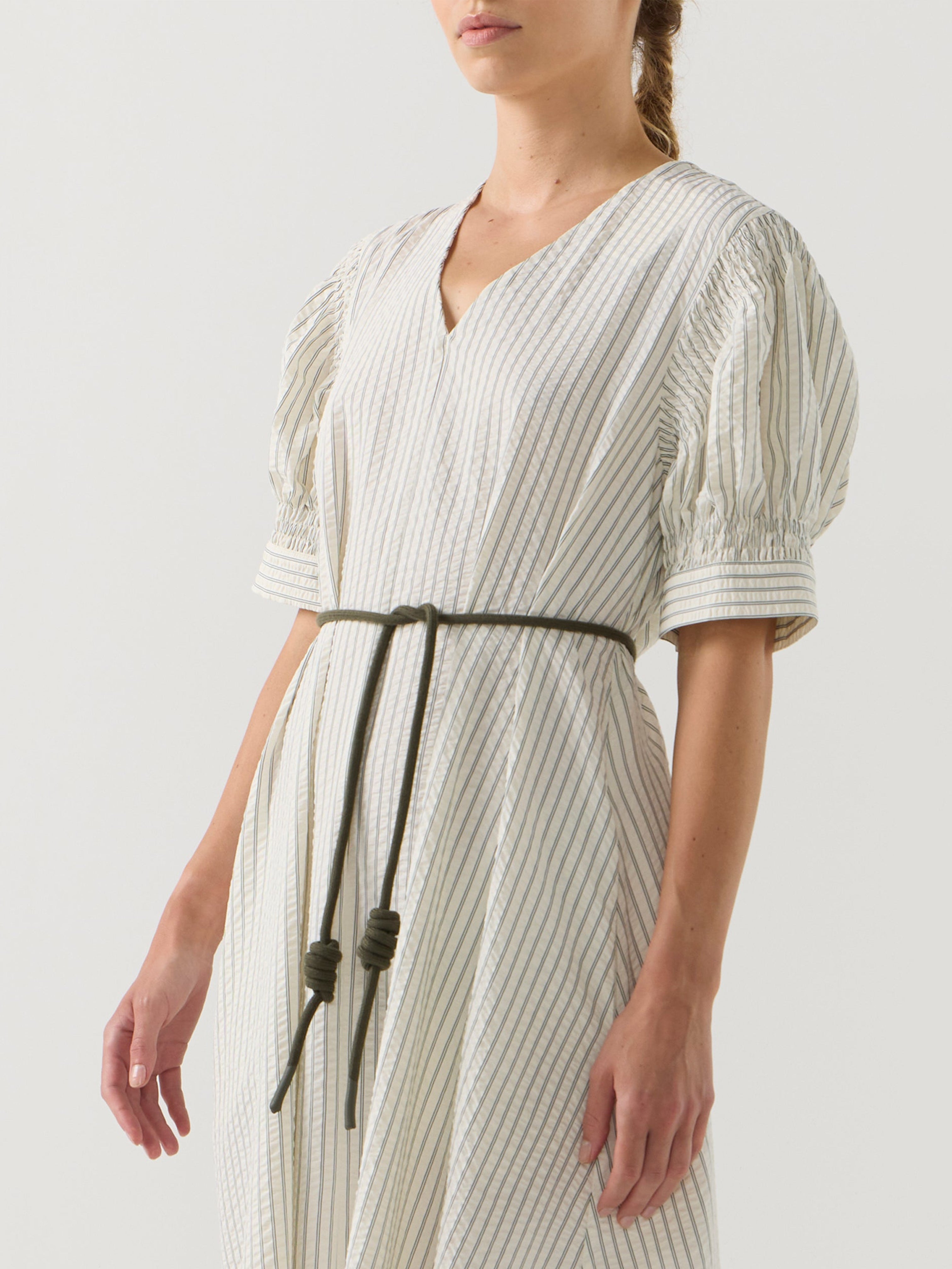 FEATHER COTTON ROPE BELT BASIL