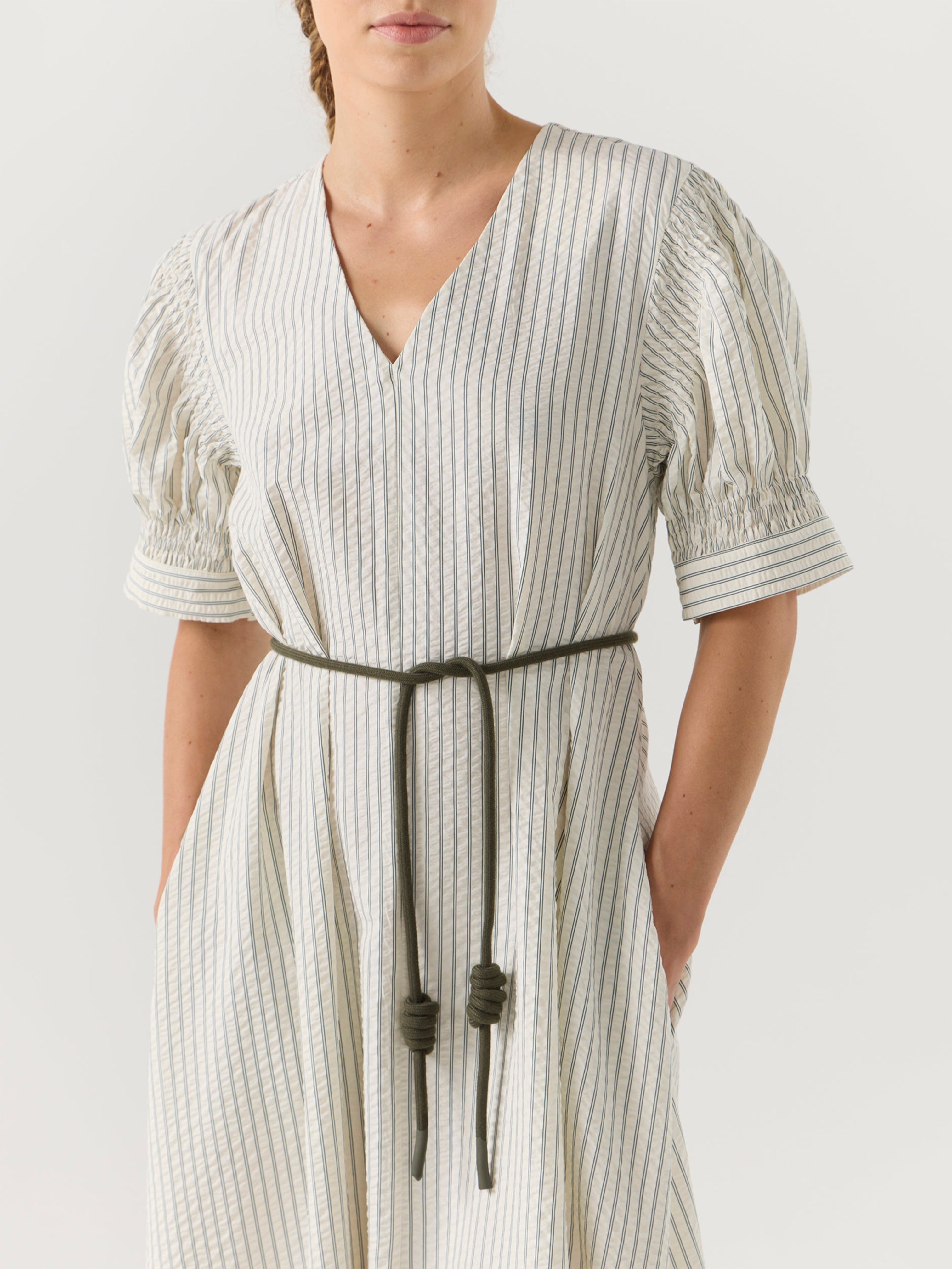 FEATHER COTTON ROPE BELT BASIL