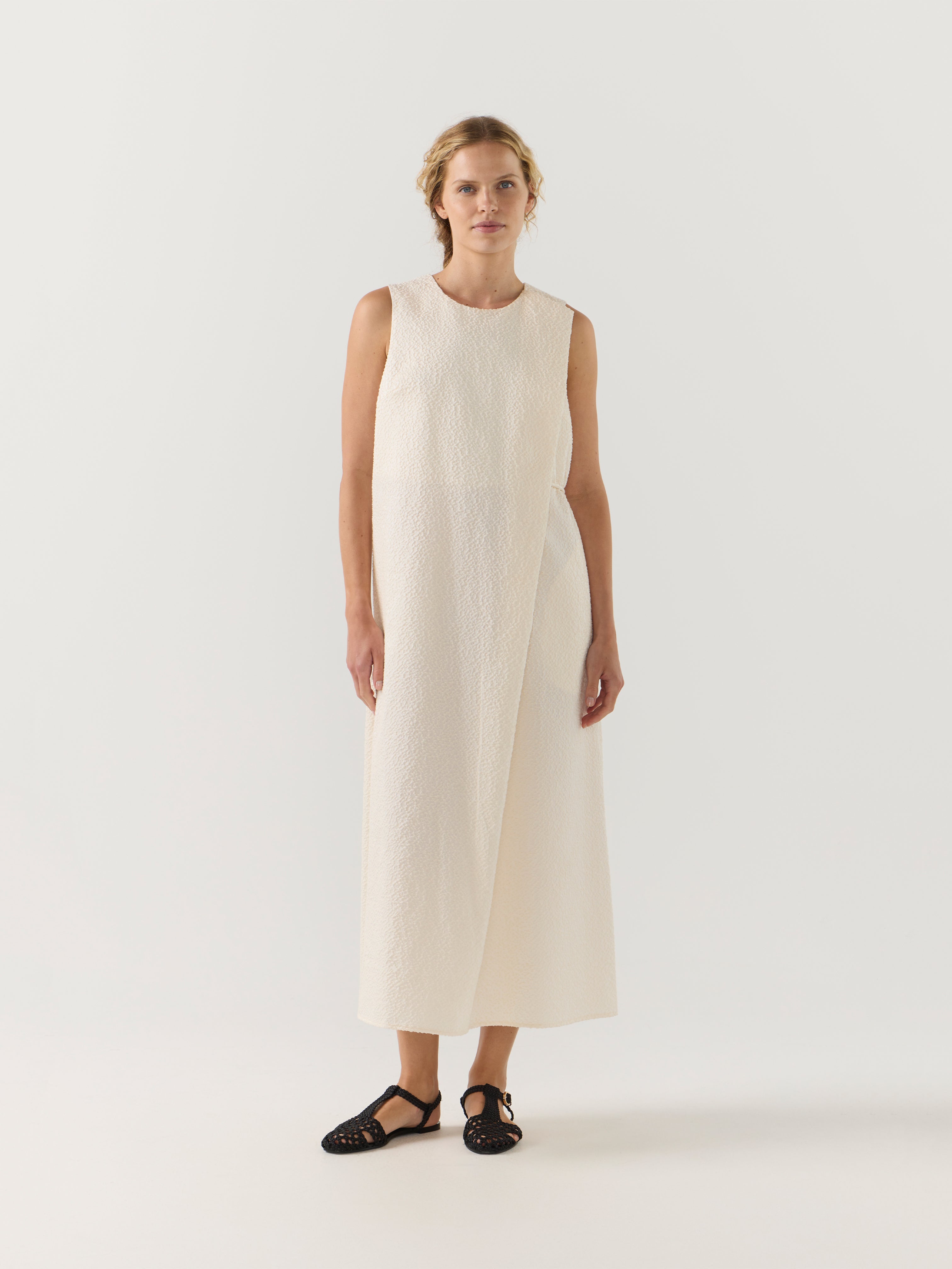 QUINN DRESS IVORY JACQUARD