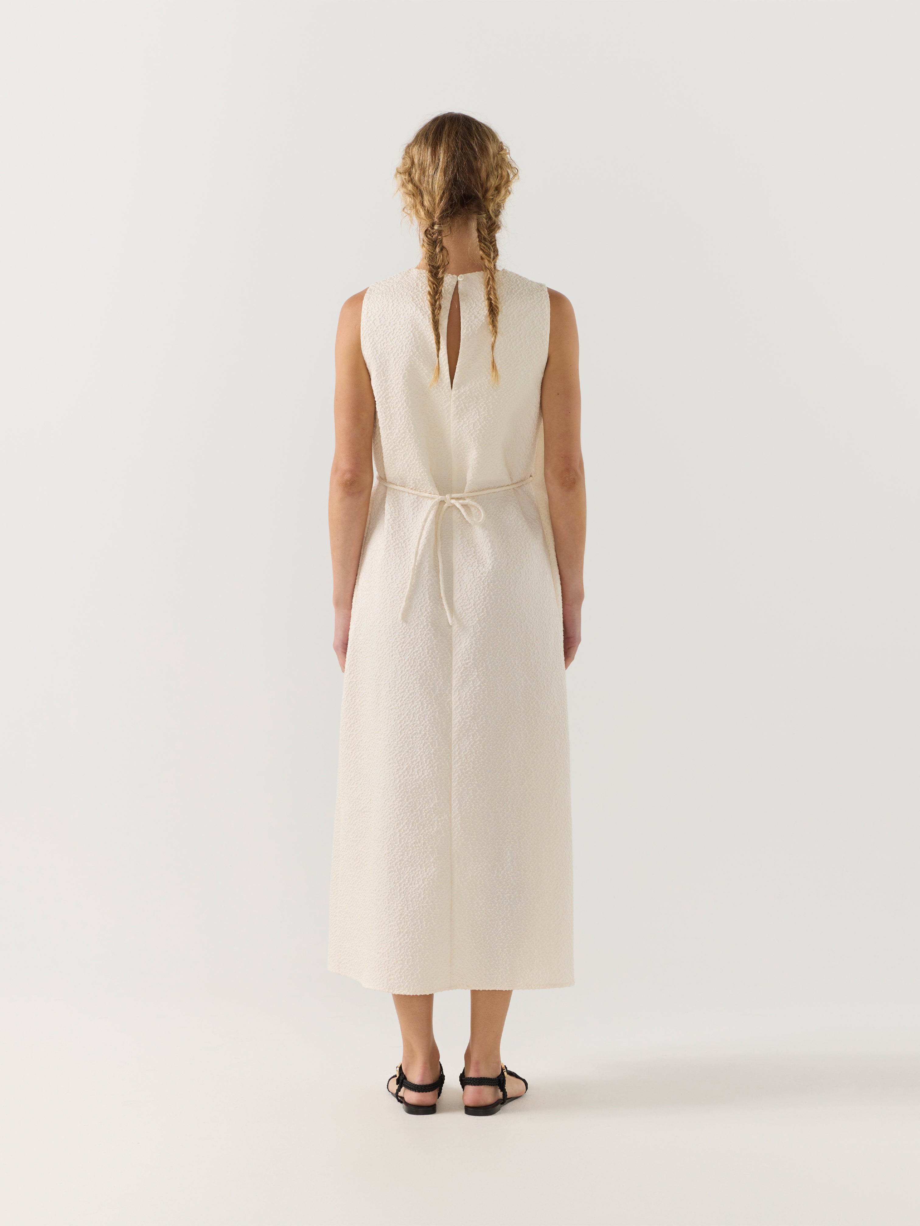 QUINN DRESS IVORY JACQUARD