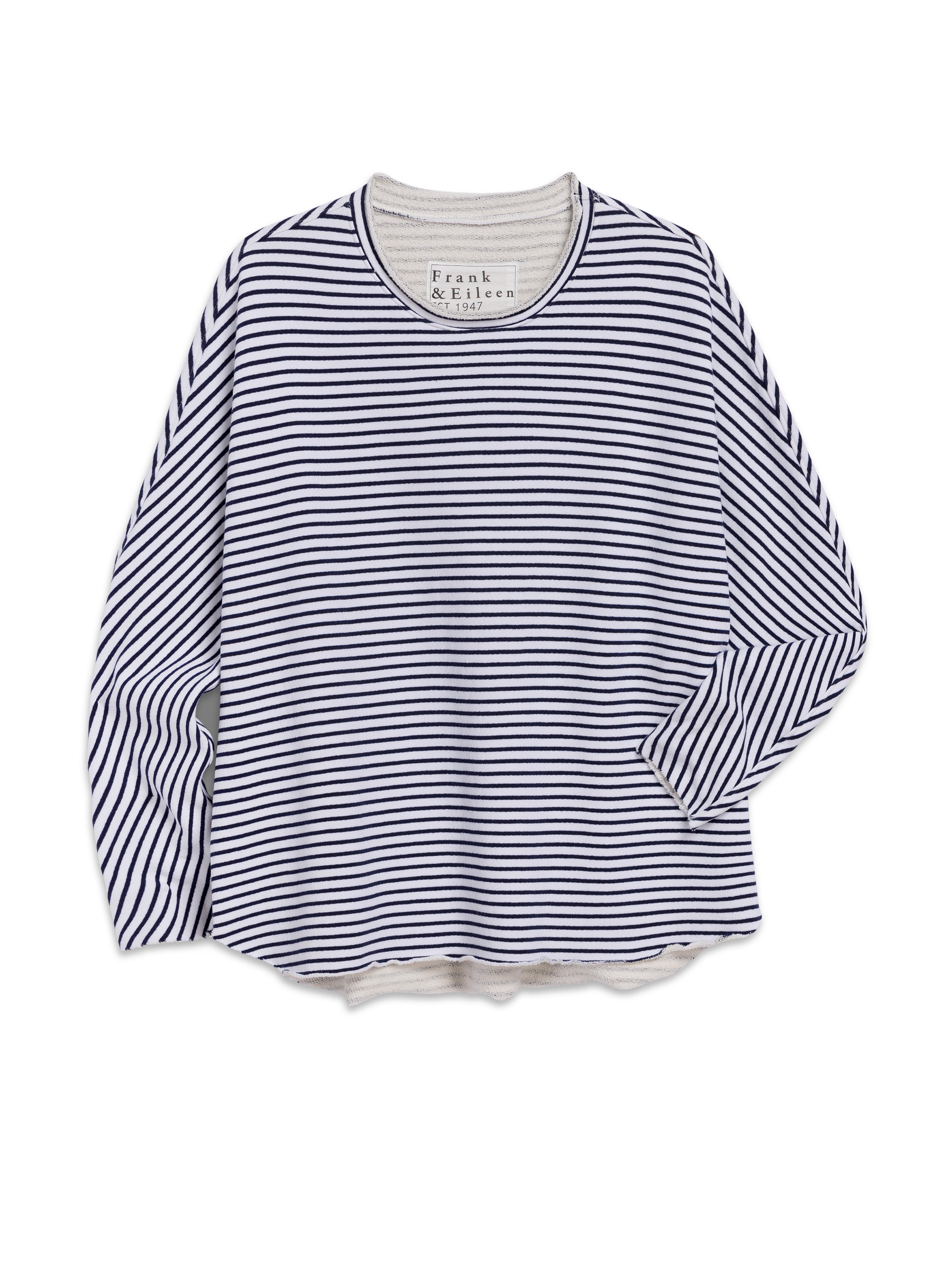 ANNA CAPLET TRIPLE FLEECE WHITE & BRITISH ROYAL NAVY