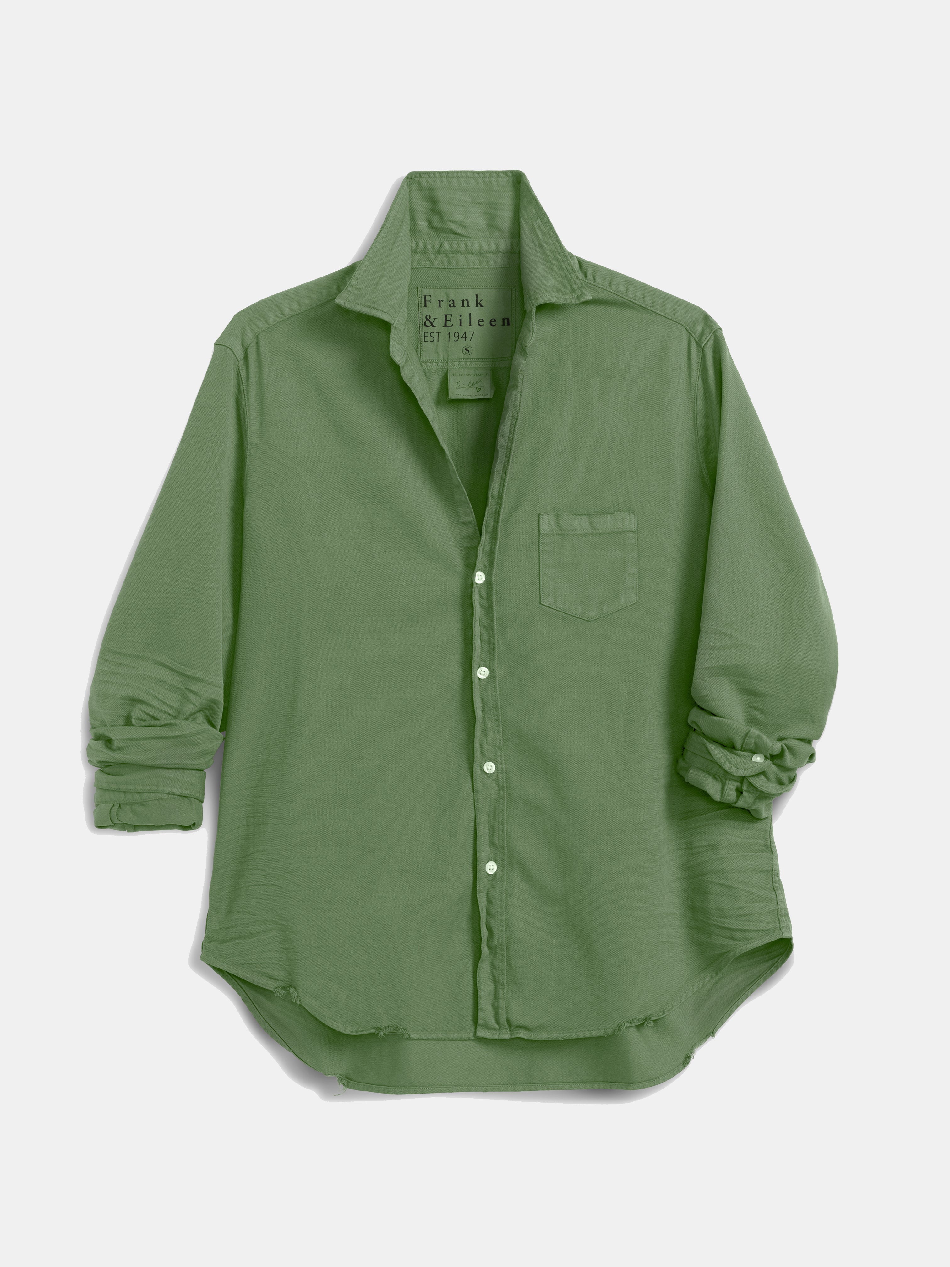 EILEEN TATTERED DENIM SHIRT NORI