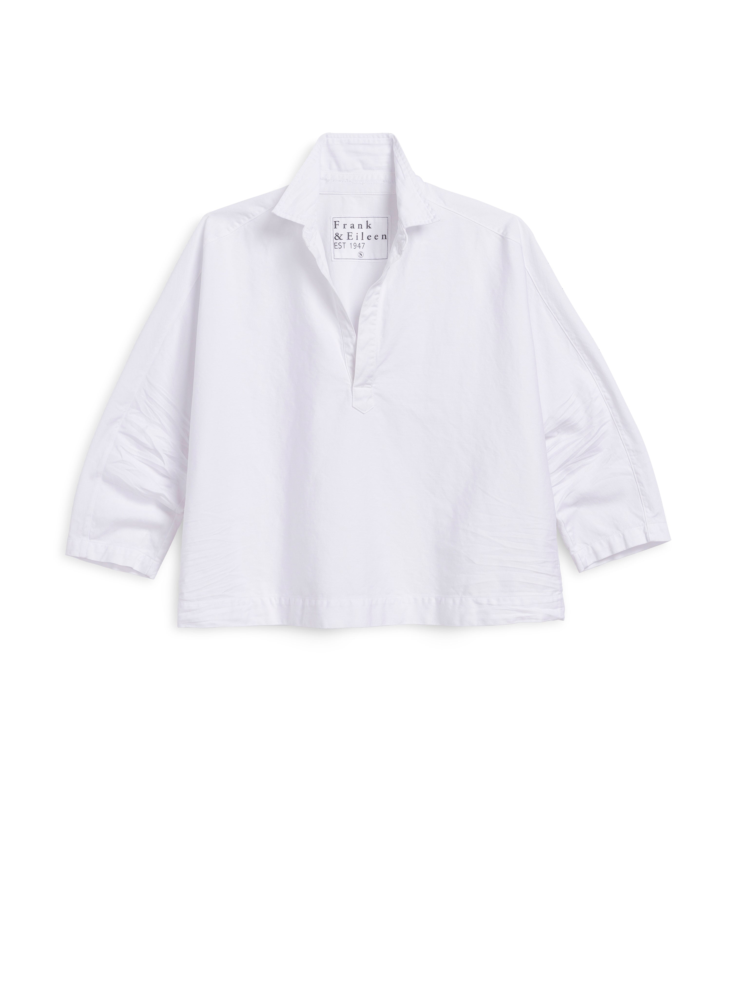 GABI POPOVER DENIM SHIRT WHITE