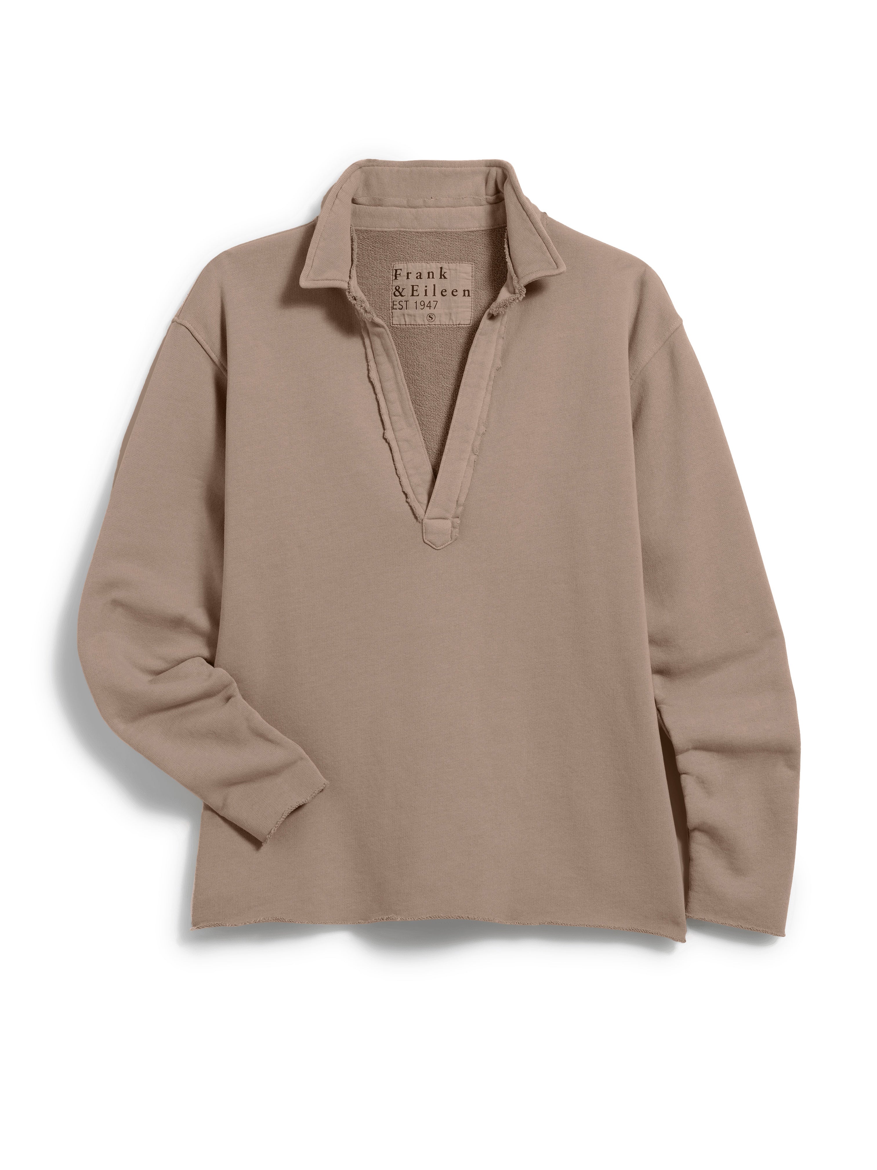 PATRICK TRIPLE FLEECE HENLEY TOASTED