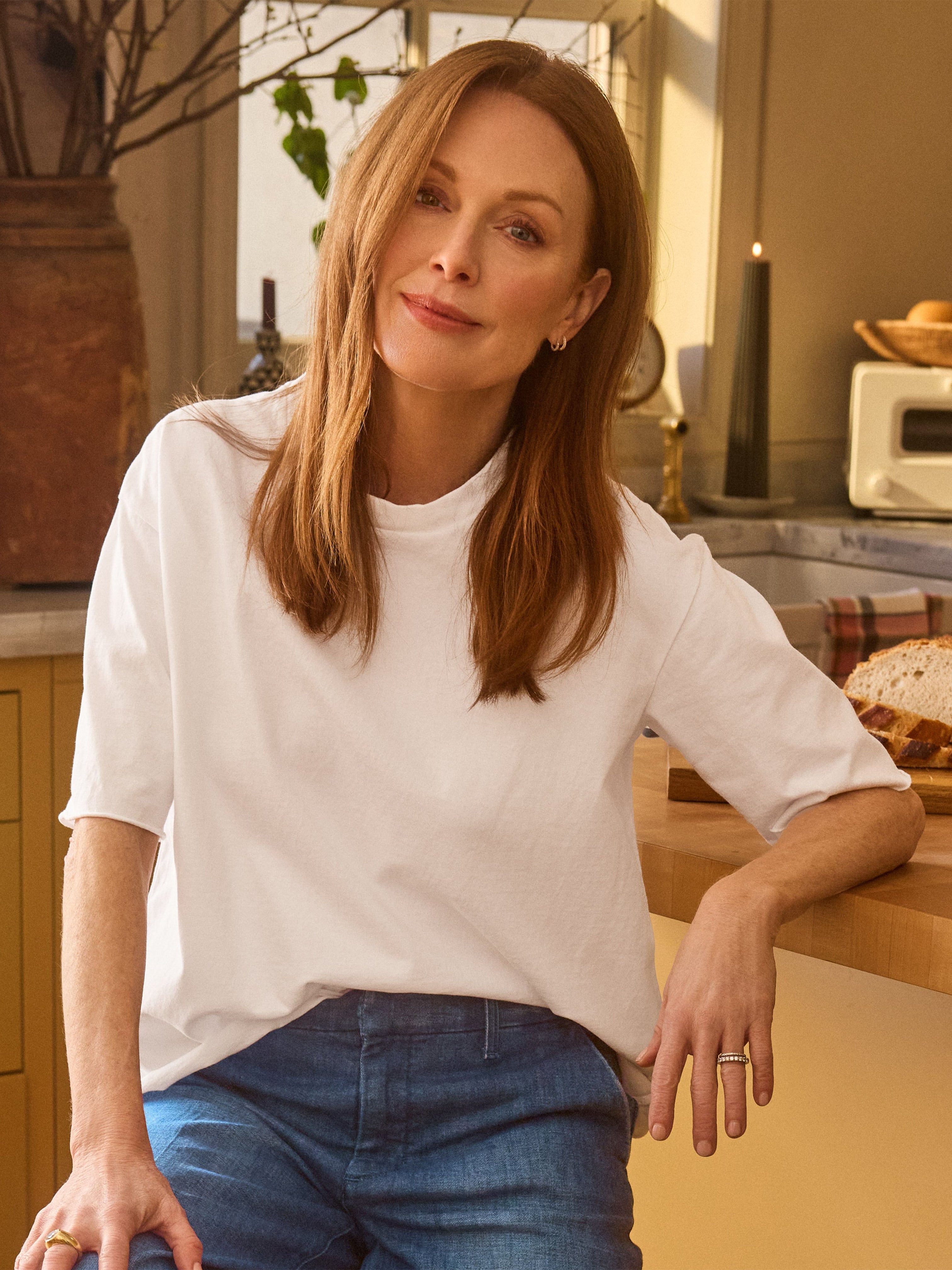 PERRY NYC CREW TEE WHITE