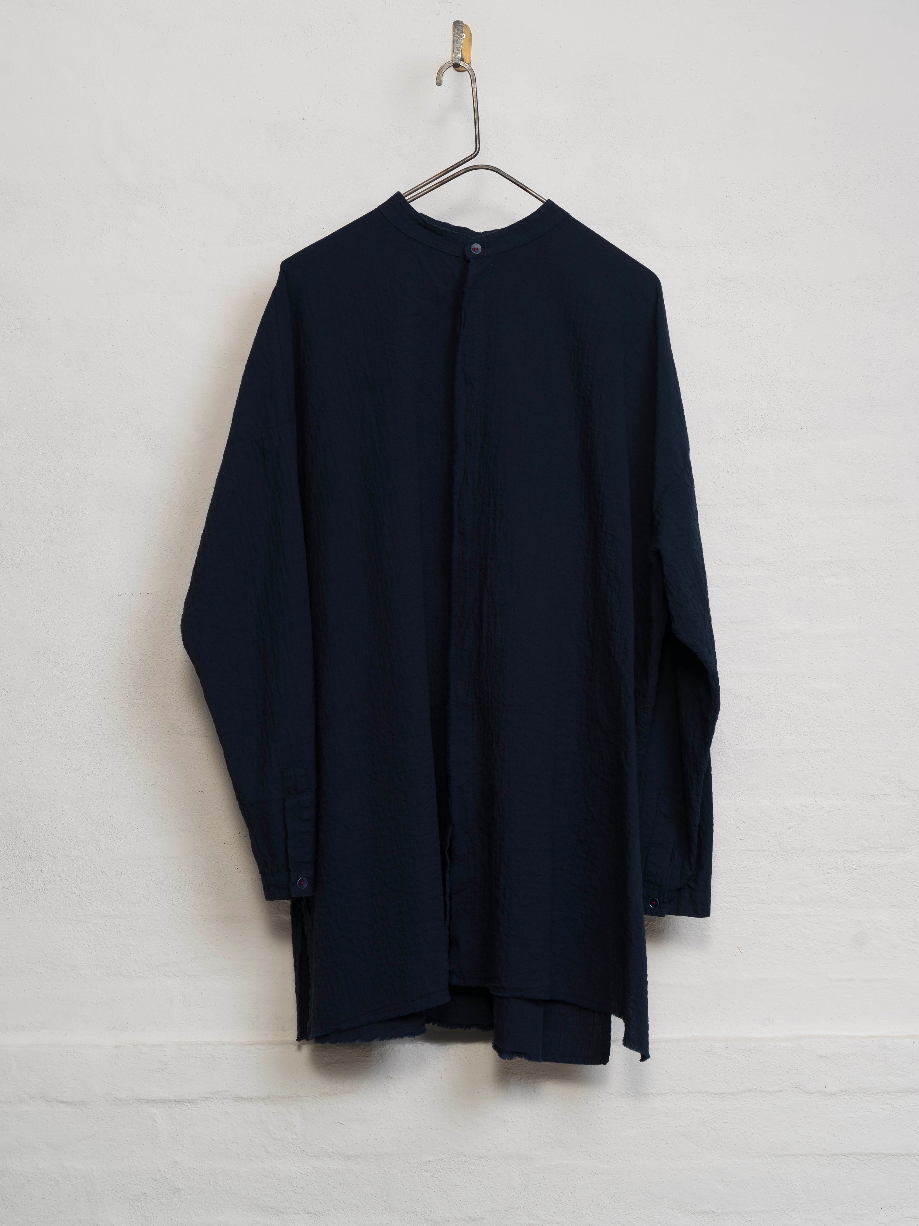 SPENCER LONG-LINE SHIRT NAVY