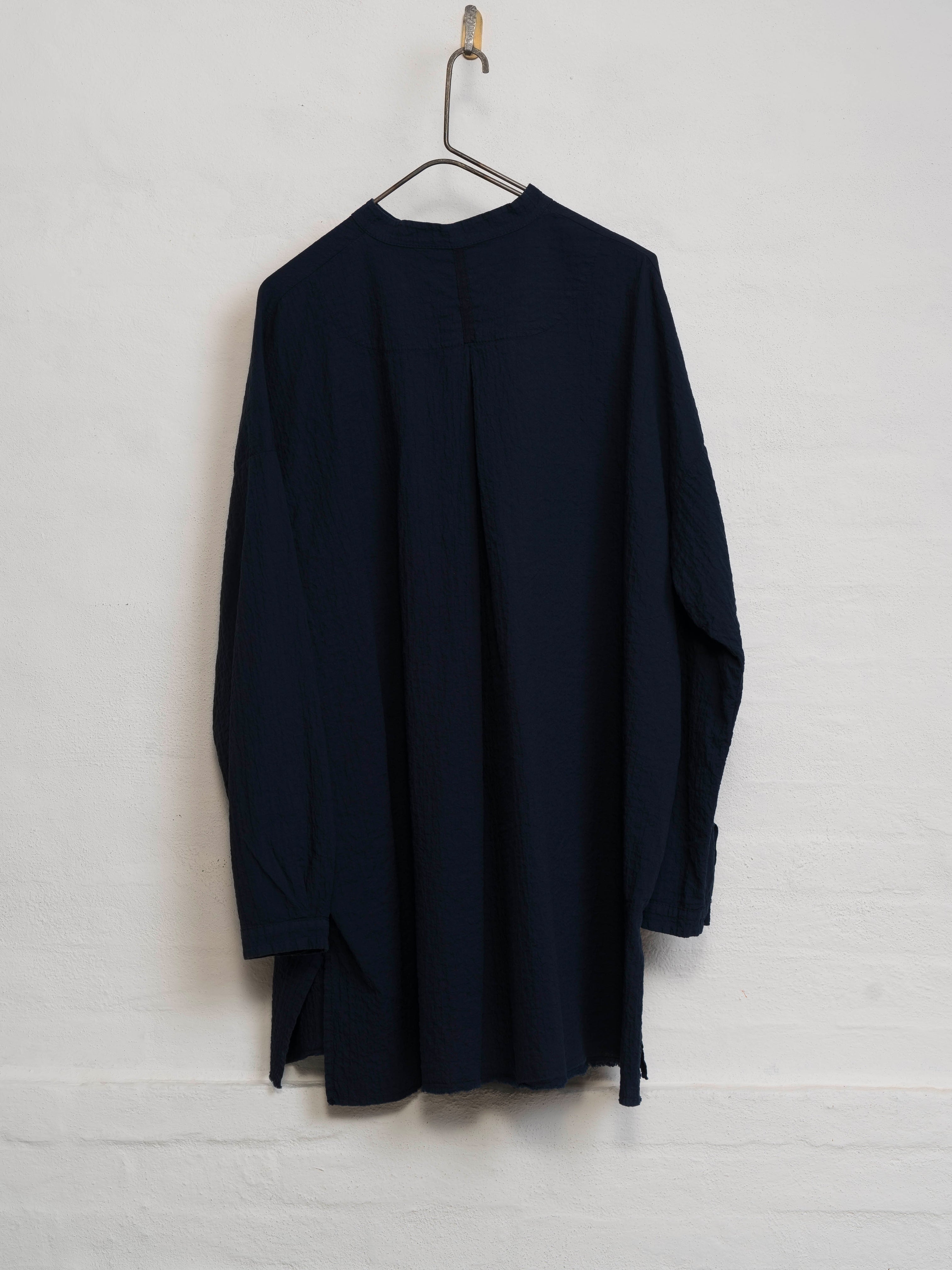 SPENCER LONG-LINE SHIRT NAVY