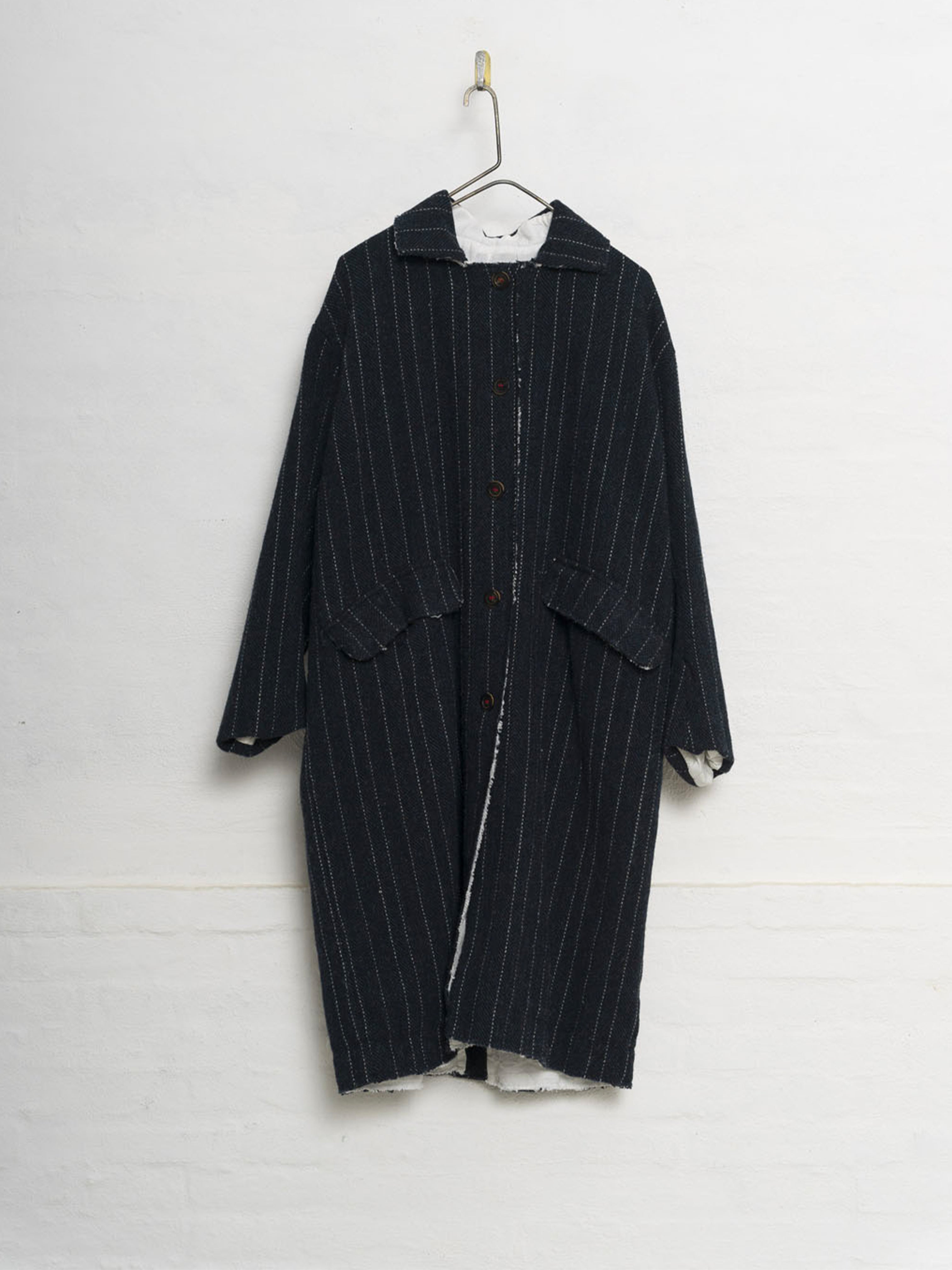 MABEL COAT NAVY STRIPE