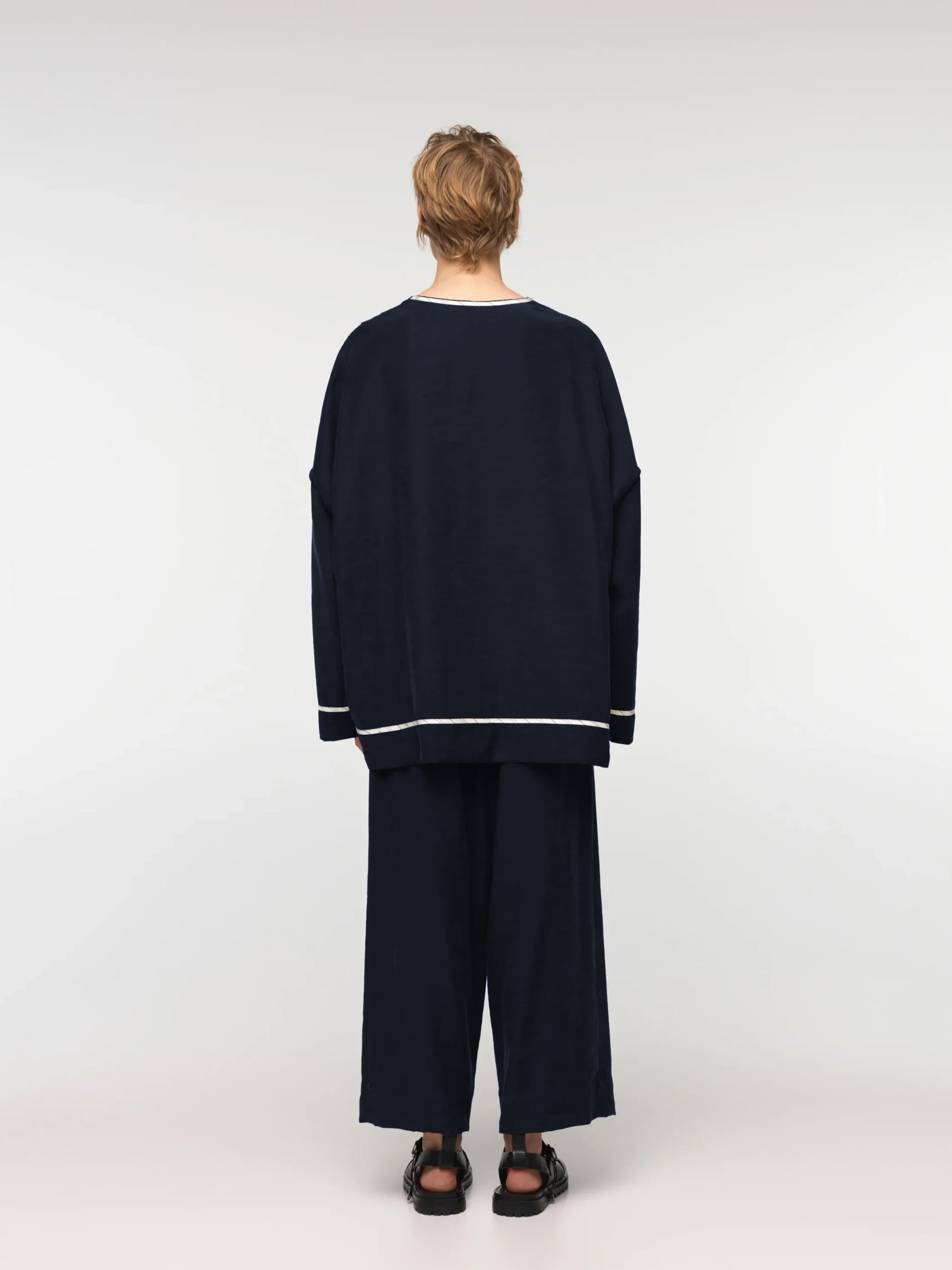 ESTRELLIAS REVERSIBLE OVERSIZED JACKET DARK NAVY