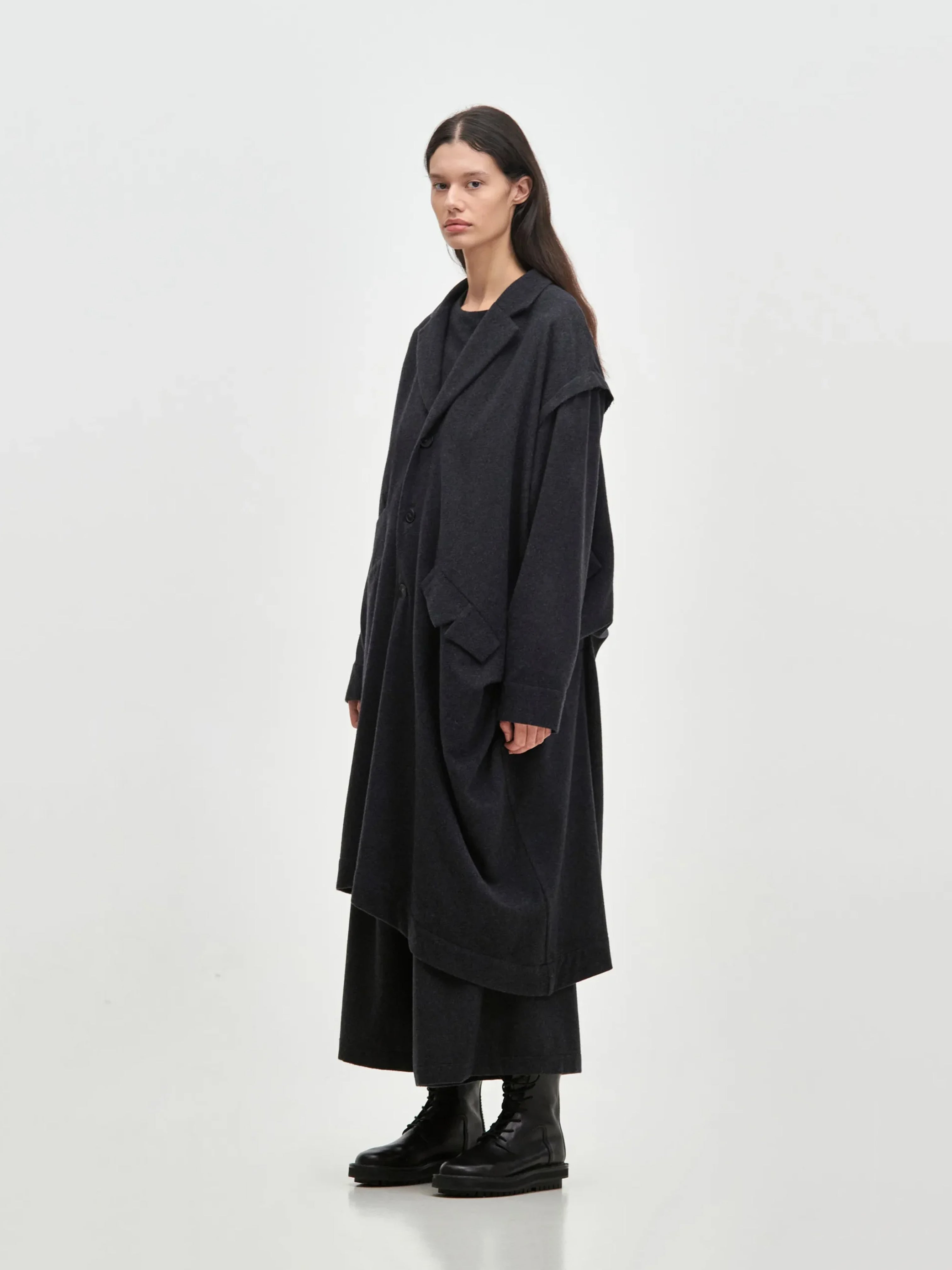 ABREN LONG LINE JACKET BLACK