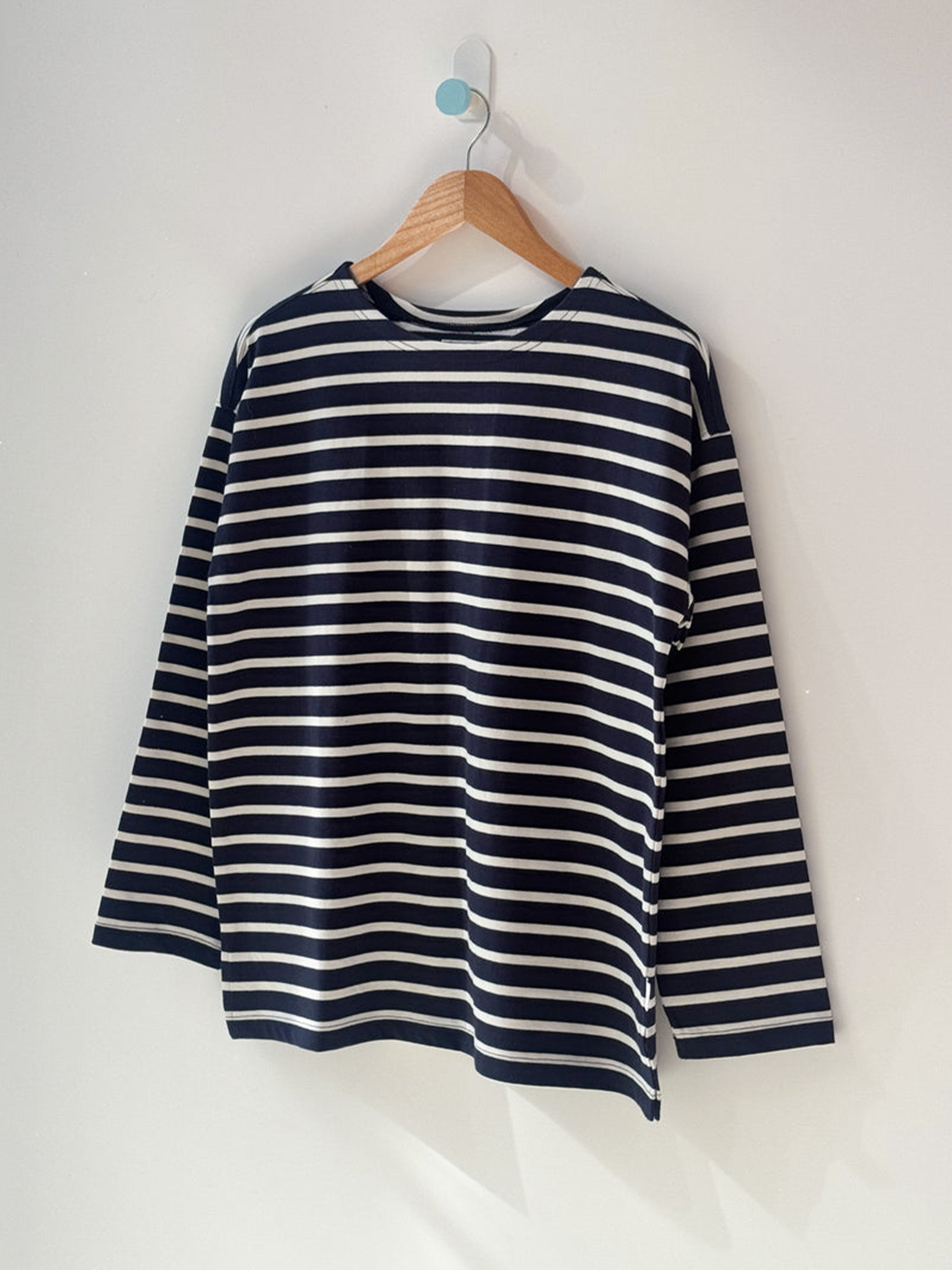 MARSEILLE TOP WHITE STRIPE ON NAVY