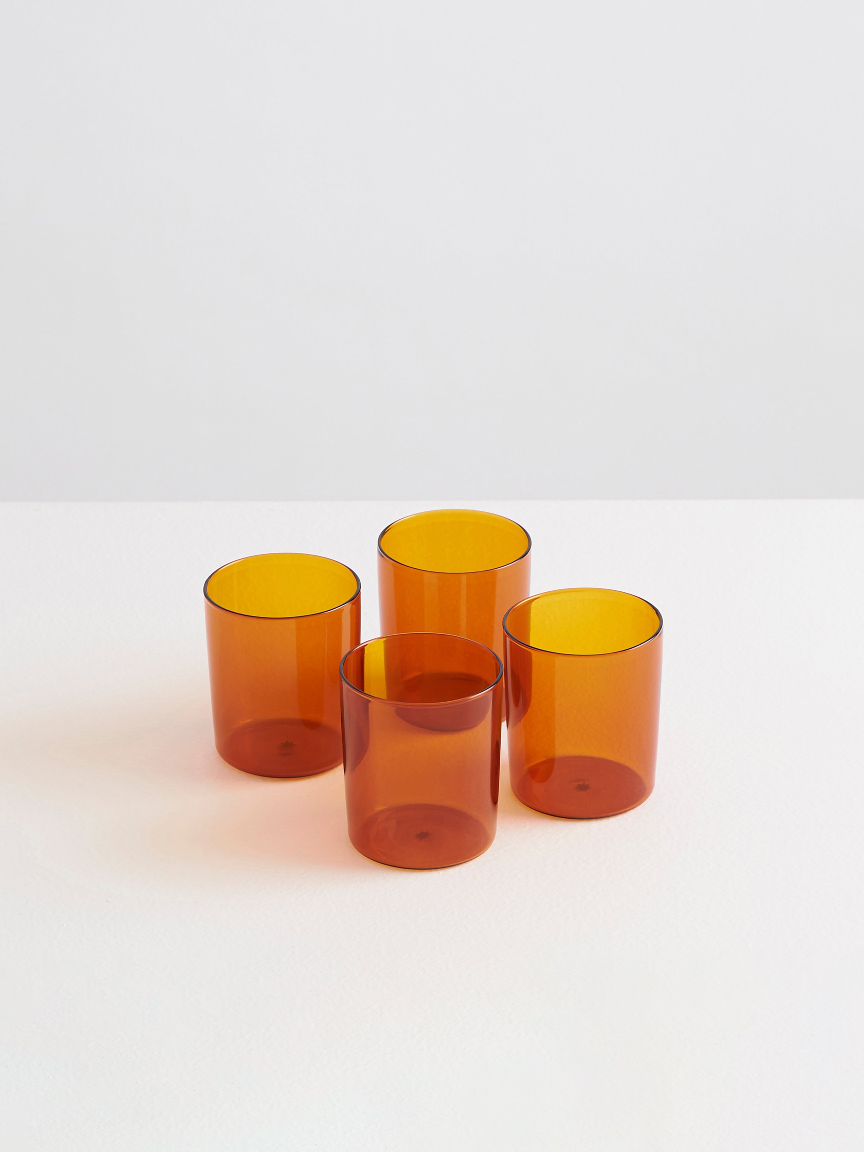 LARGE GOBELETS AMBER (SET OF 4)