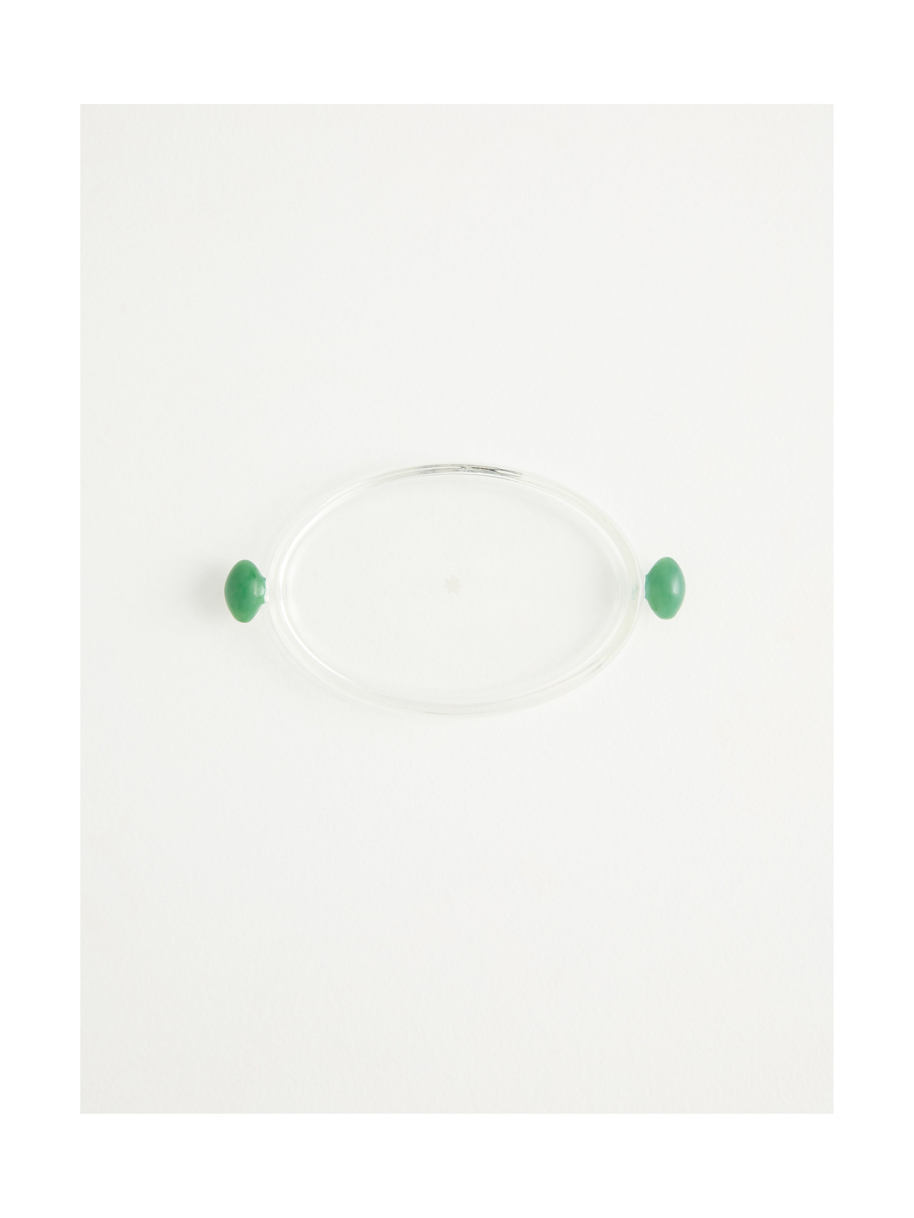 OLIVE PLATE CLEAR/OPAQUE OLIVE