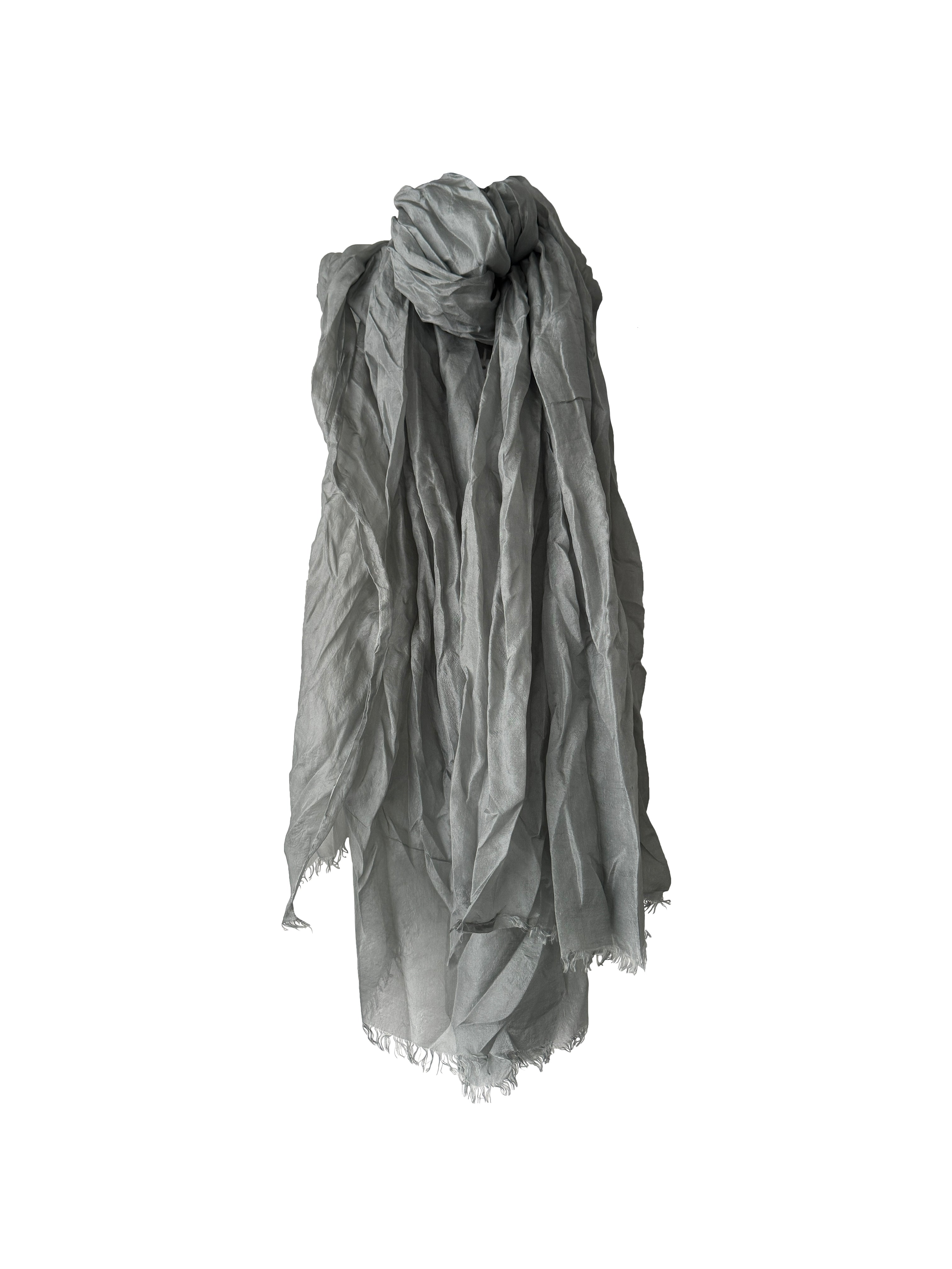 SILK SCARF PLATINE