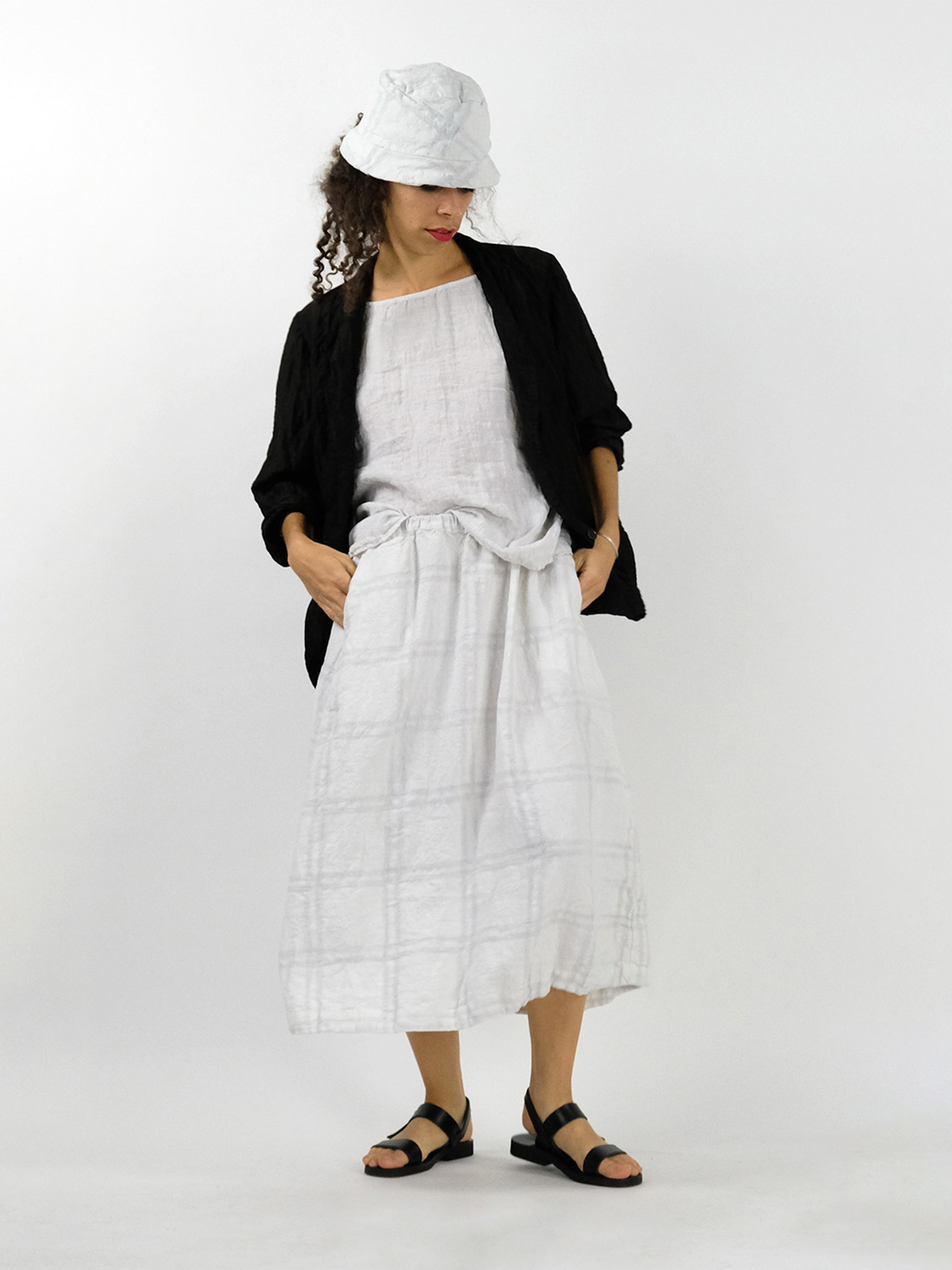 OVERSIZED TEE WOVEN CHECK ZLIZ