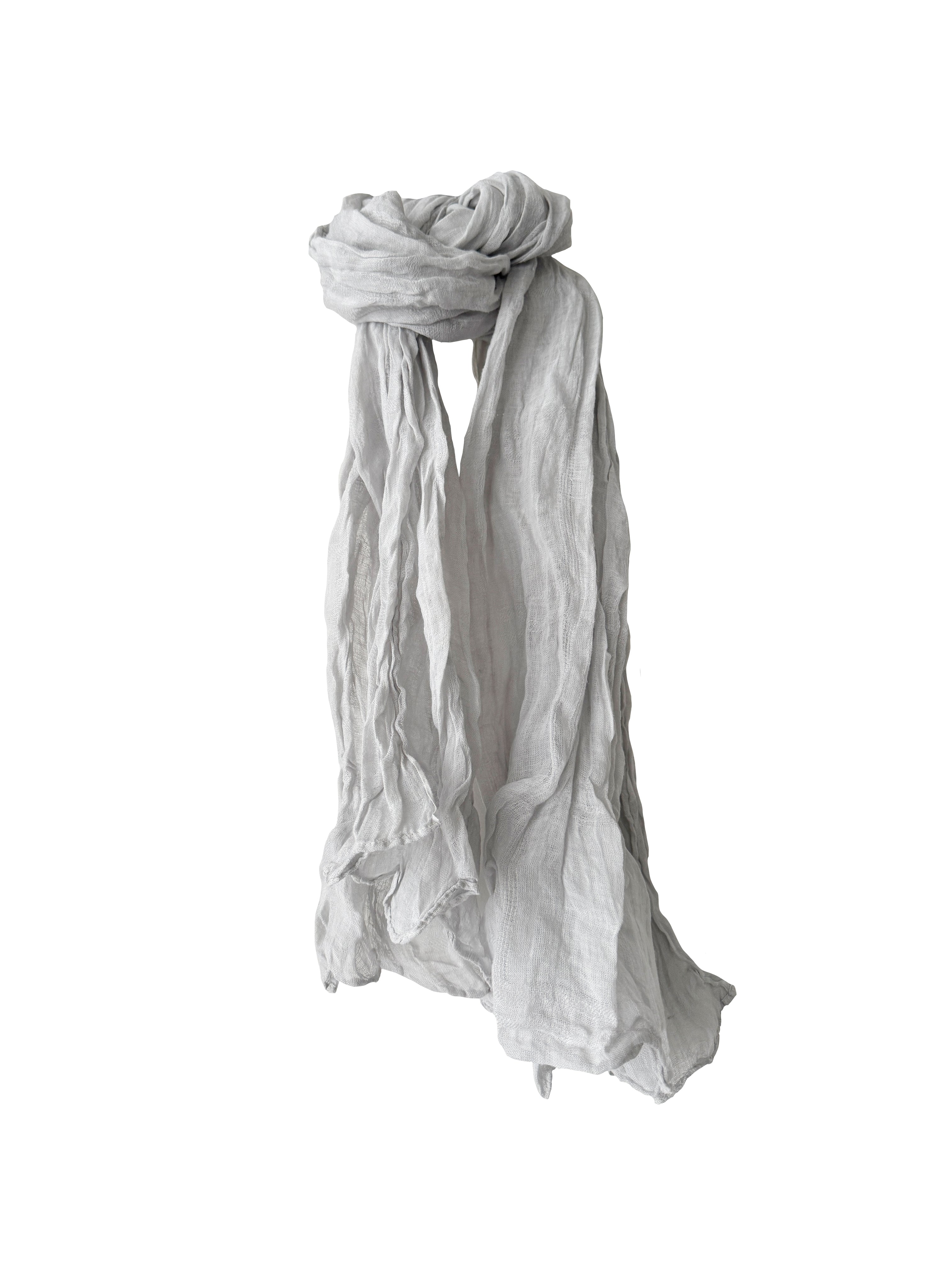 LINEN SCARF WOVEN CHECK ZLIZ