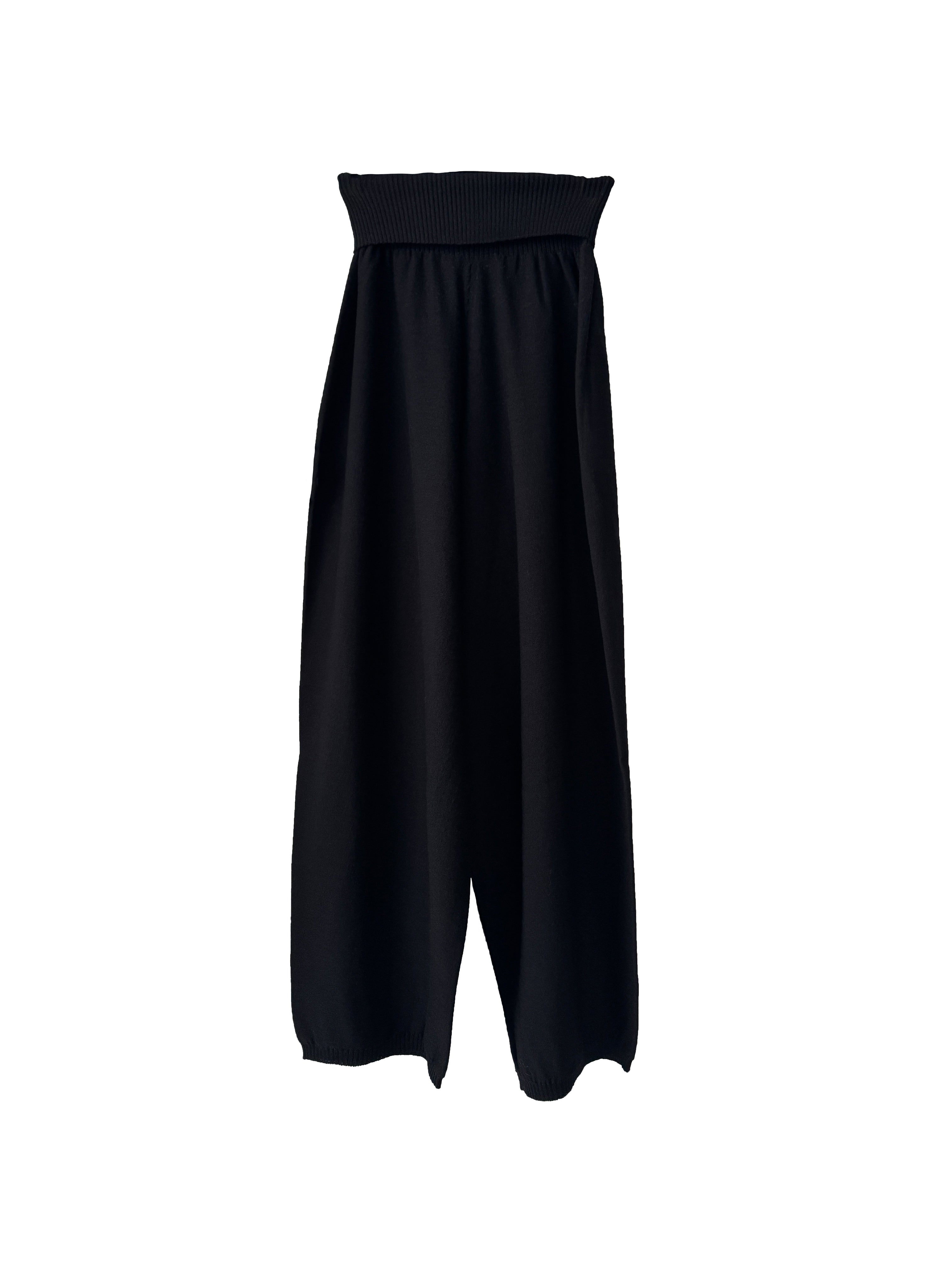 WOOL KNIT PANT BLACK