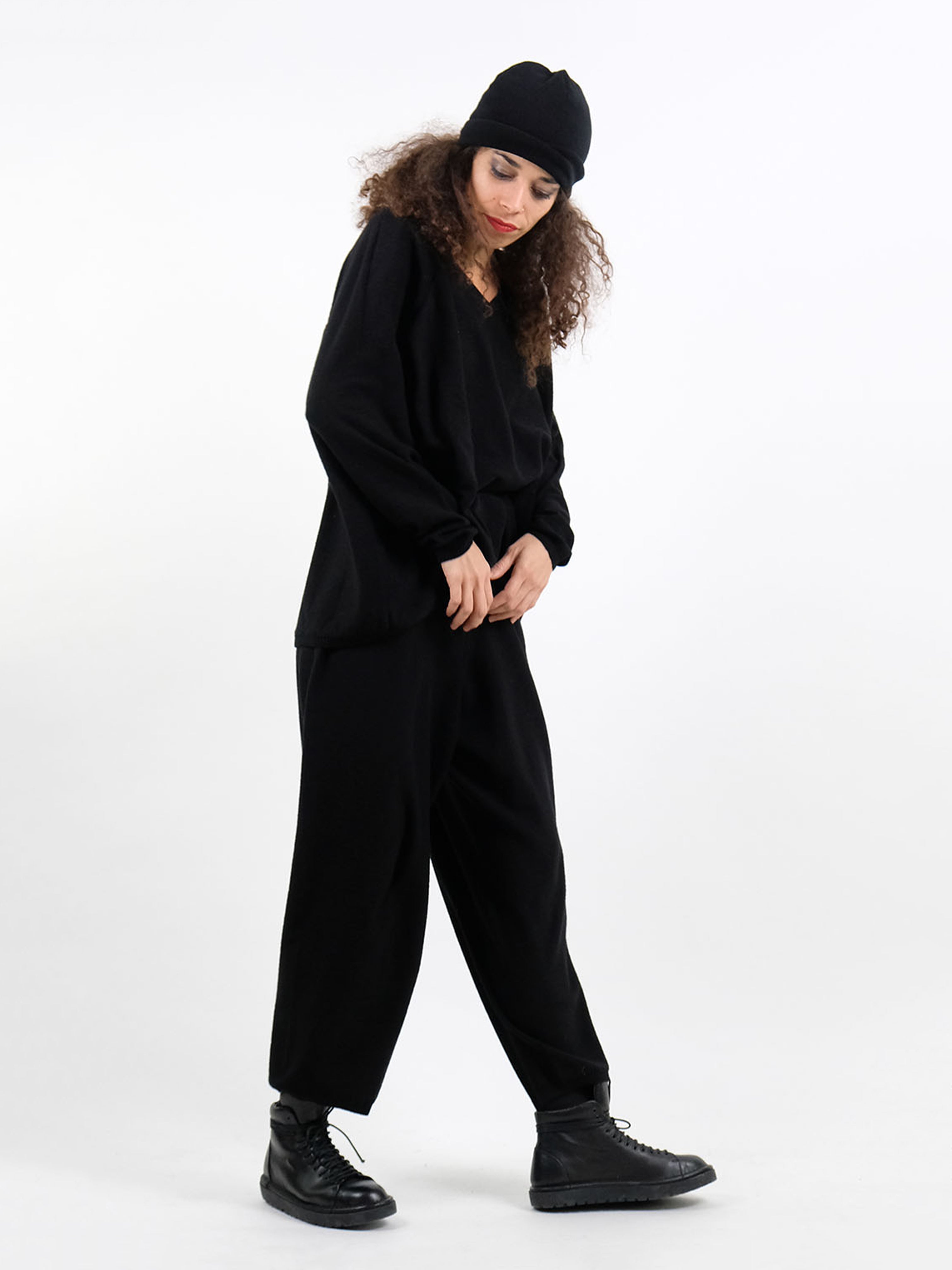 WOOL KNIT PANT BLACK