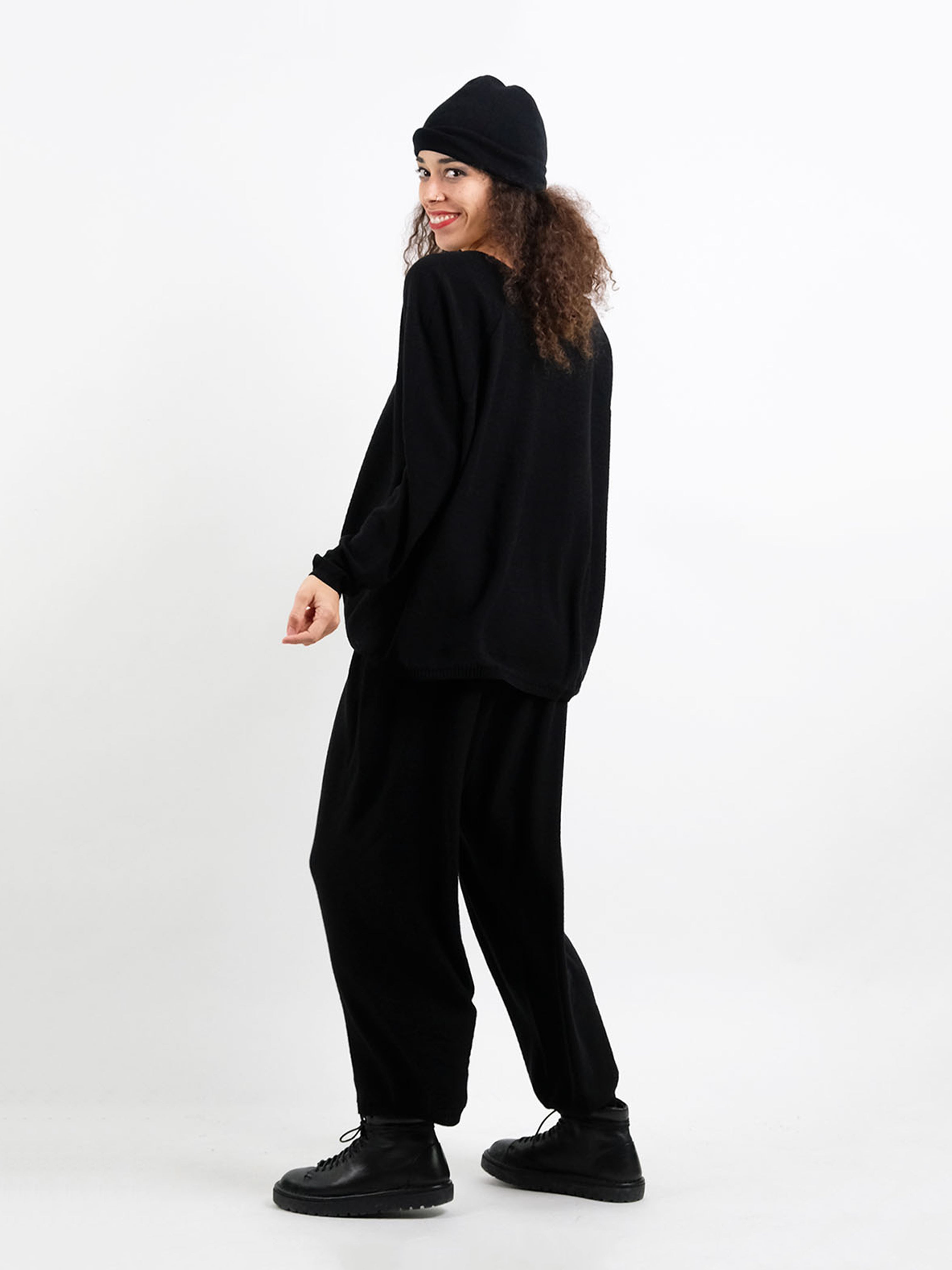 WOOL KNIT PANT BLACK
