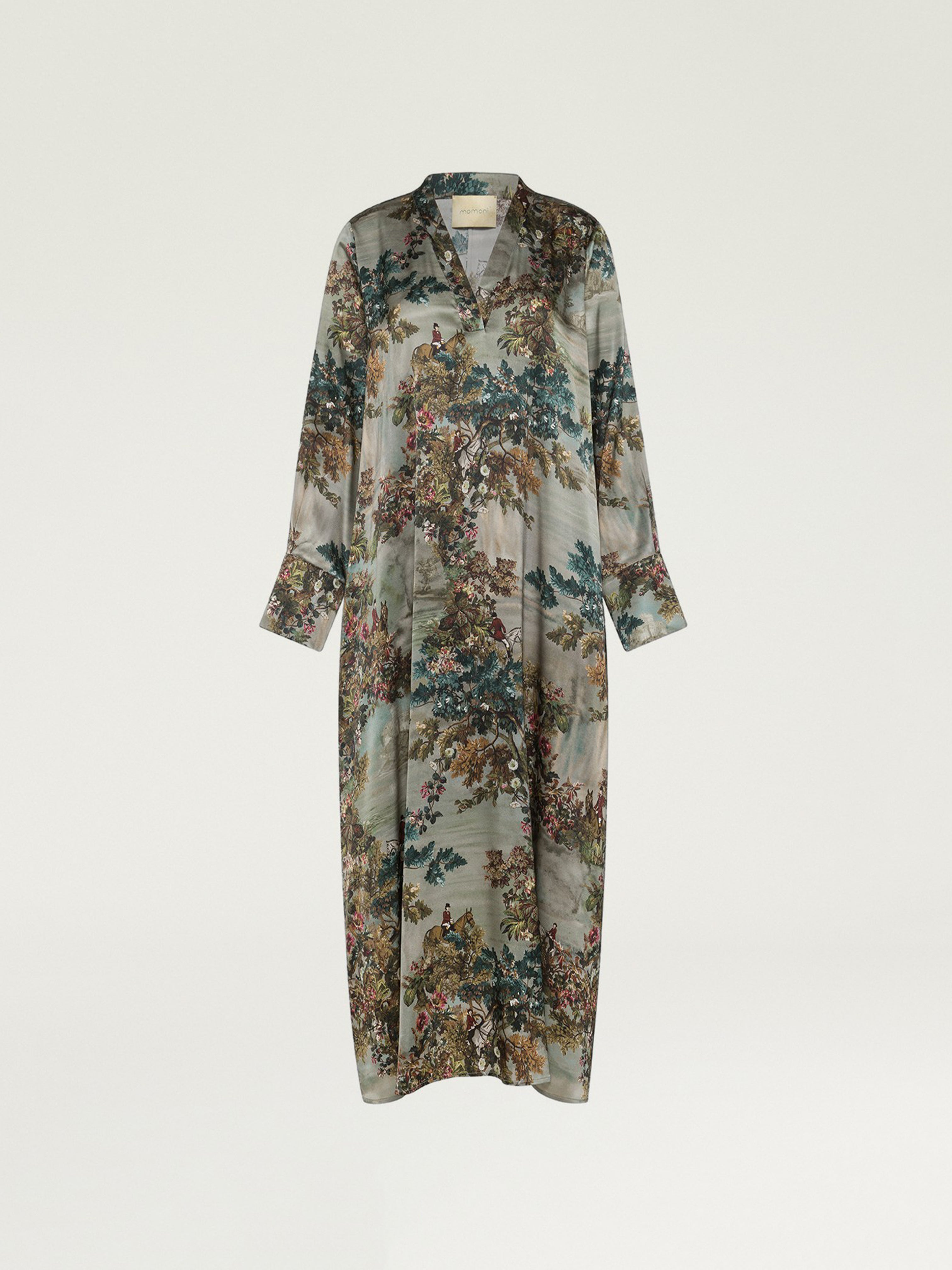 AMARA PRINTED SILK SATIN DRESS MULTICOLOUR