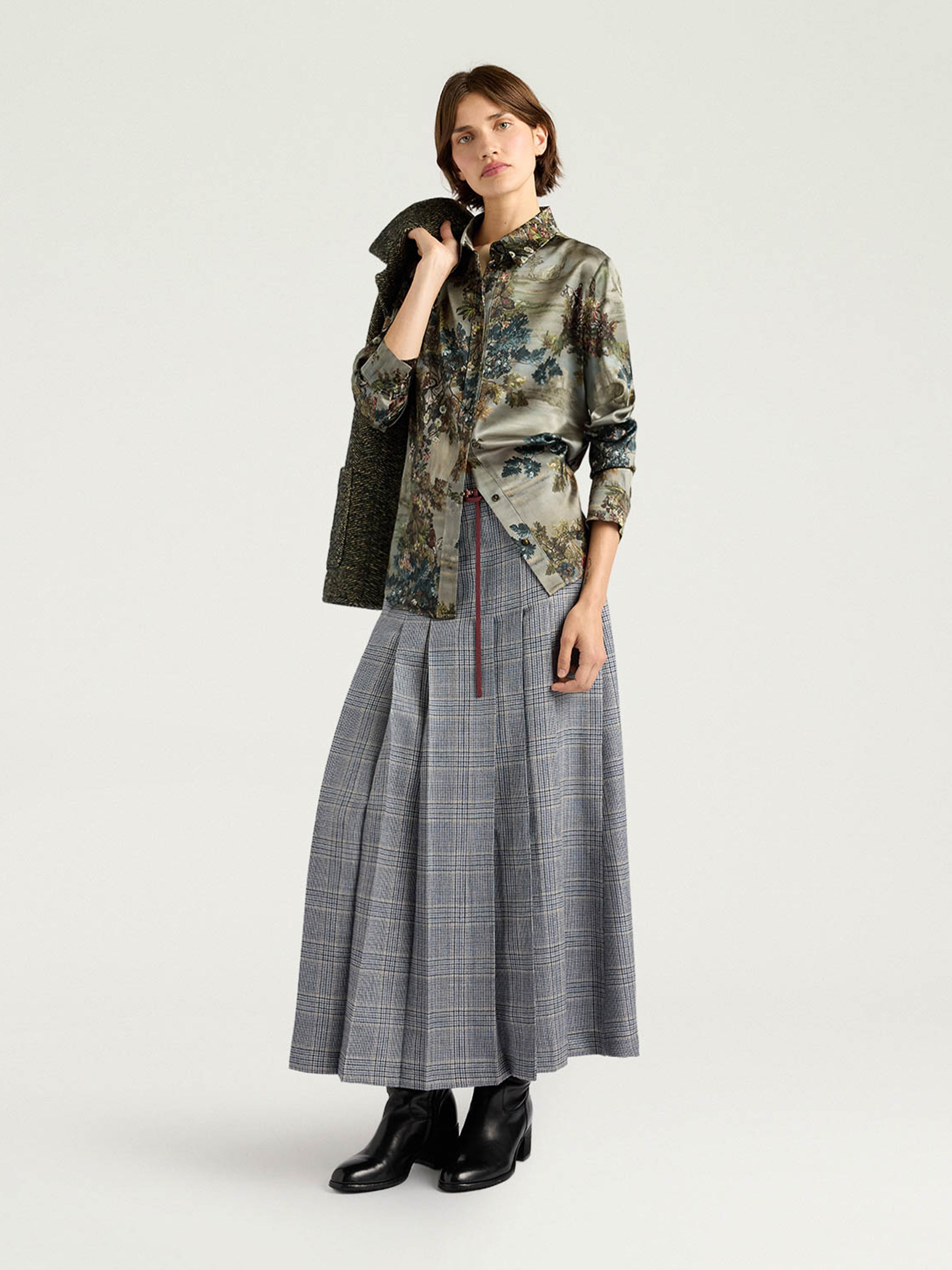 CORA SHIRT MULTICOLOUR MUD / FANGO