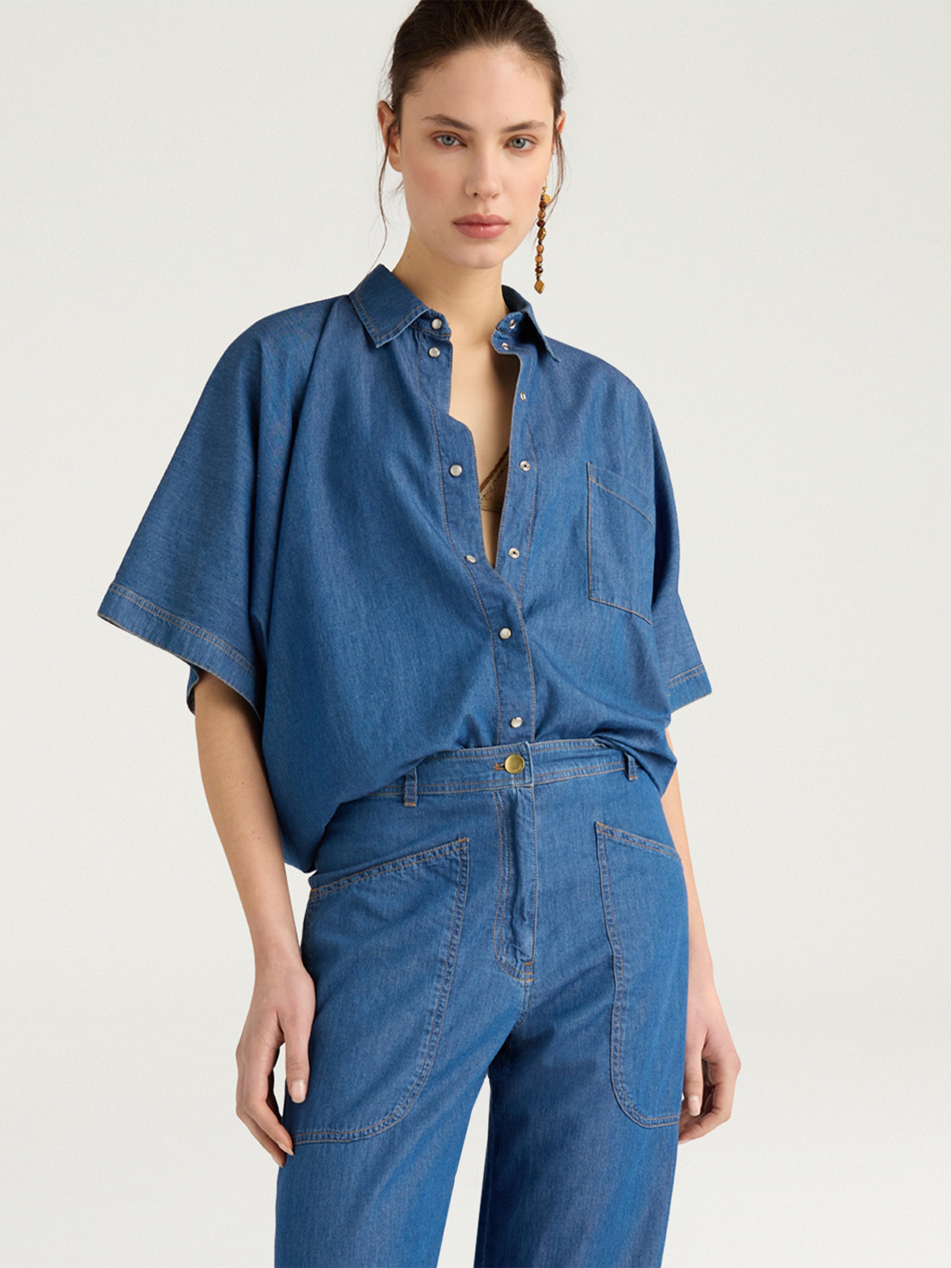 LILA SHIRT CHAMBRAY BLUE