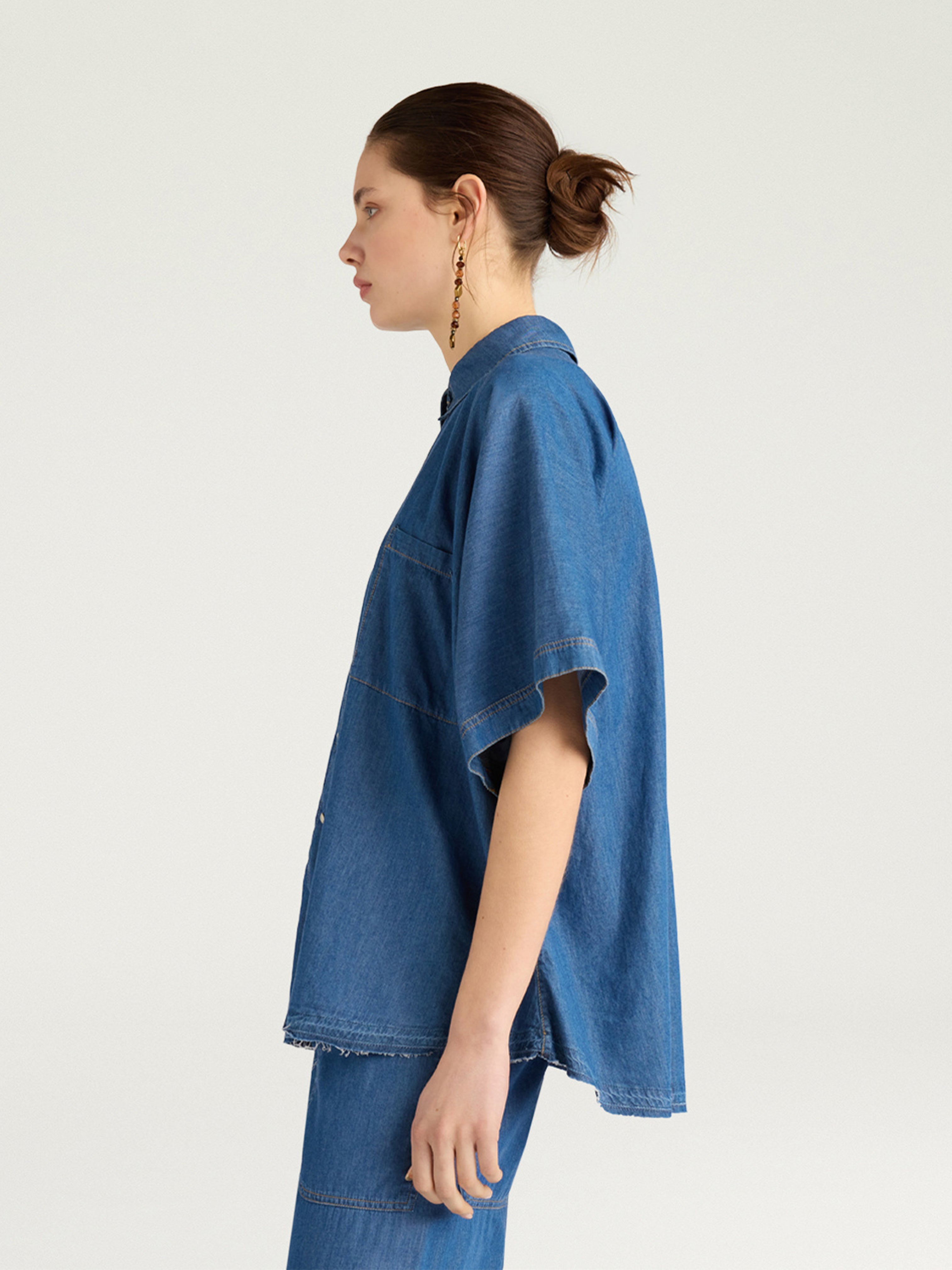 LILA SHIRT CHAMBRAY BLUE