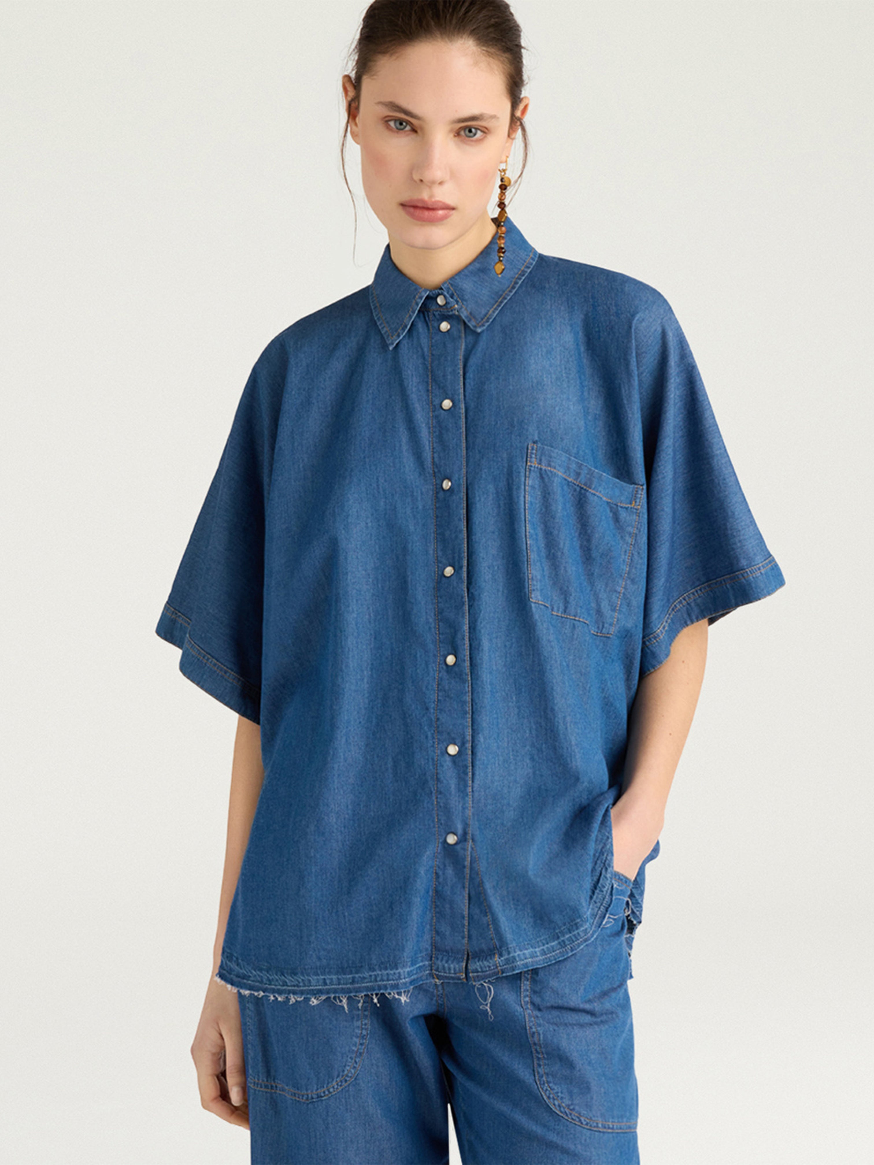 LILA SHIRT CHAMBRAY BLUE