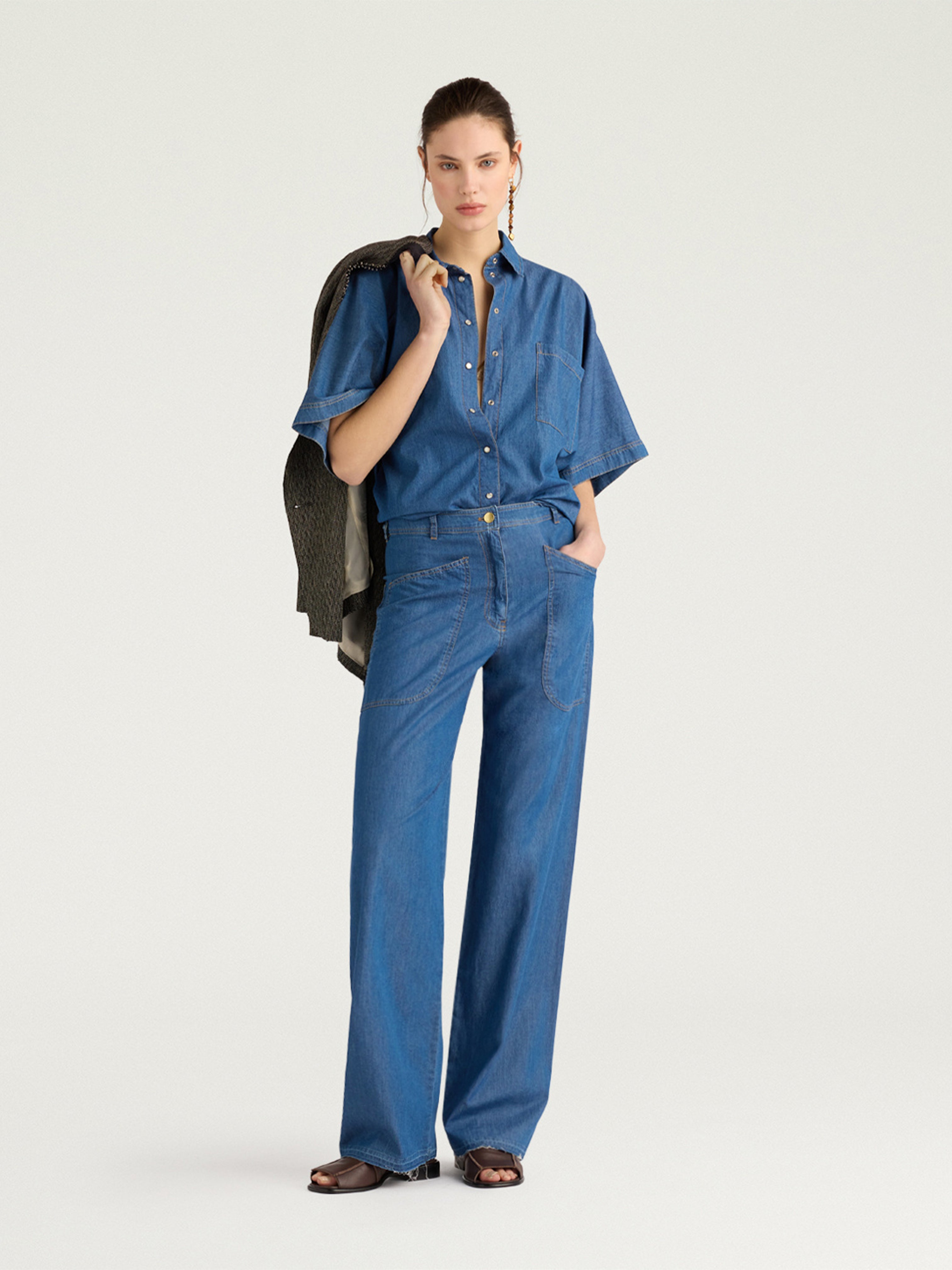 LILA SHIRT CHAMBRAY BLUE