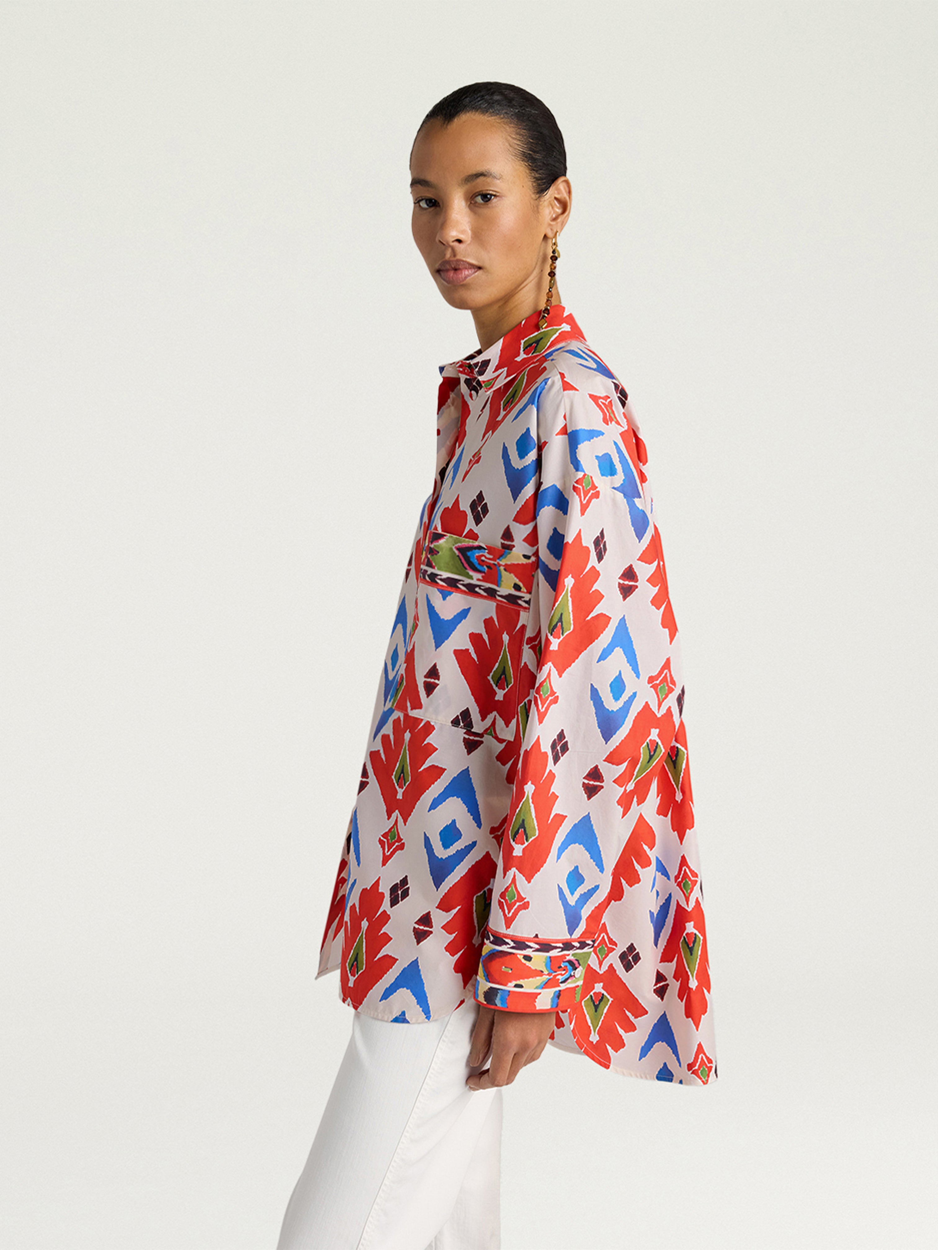 LUCHA PRINT SHIRT RED/BLUE MULTICOLOUR