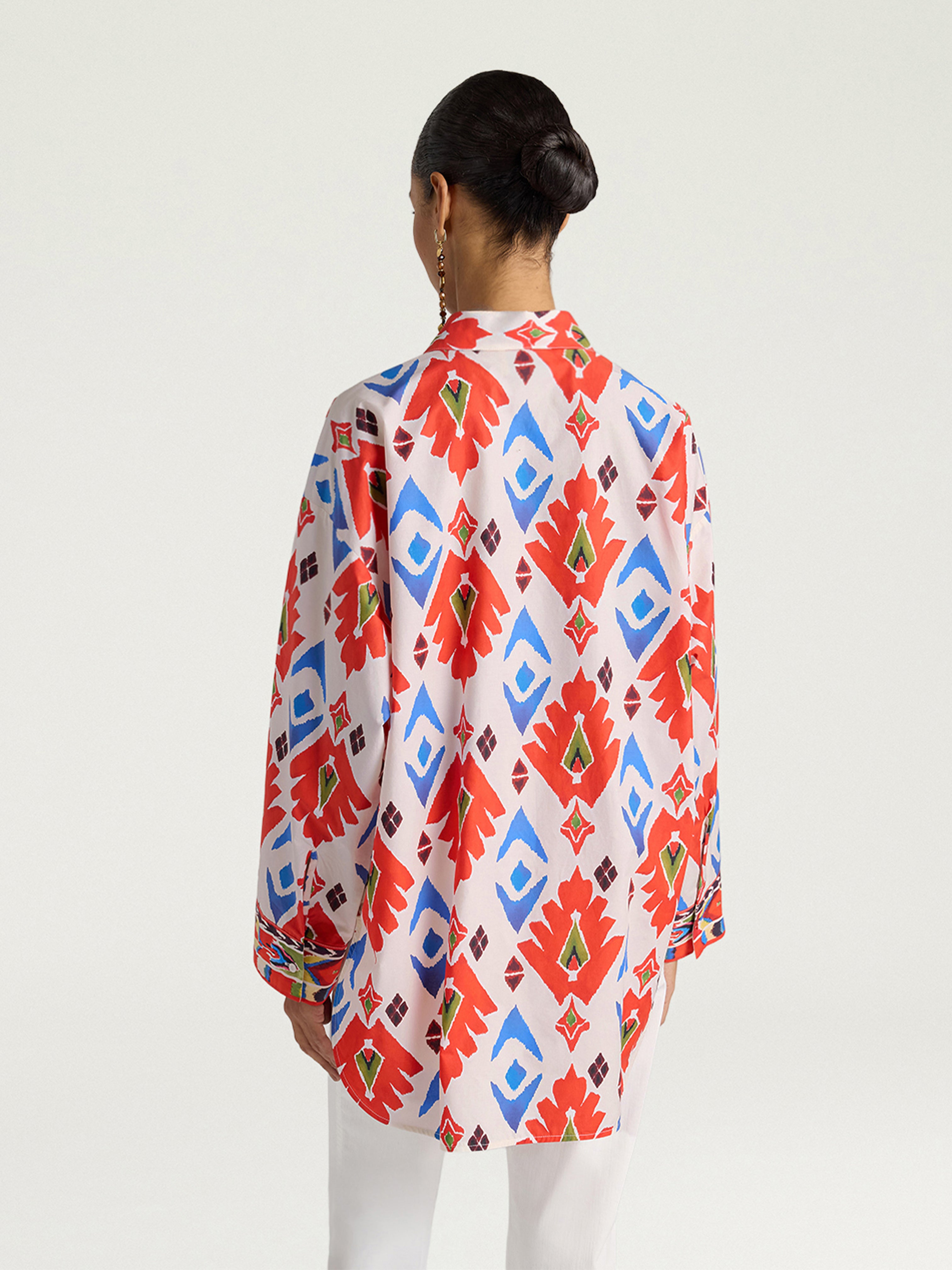 LUCHA PRINT SHIRT RED/BLUE MULTICOLOUR