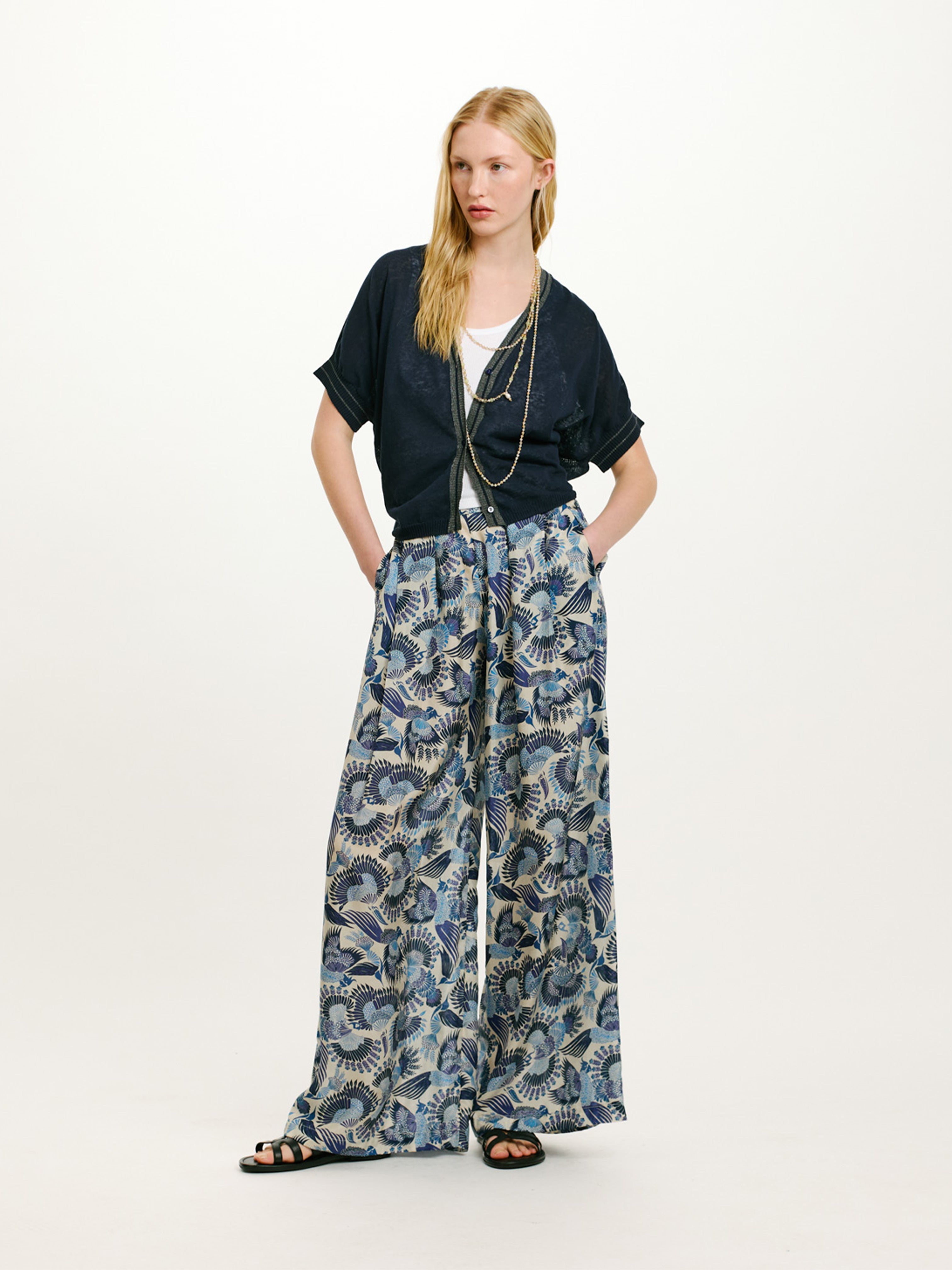 PRIPRIOCA KNIT CARDIGAN BLUE
