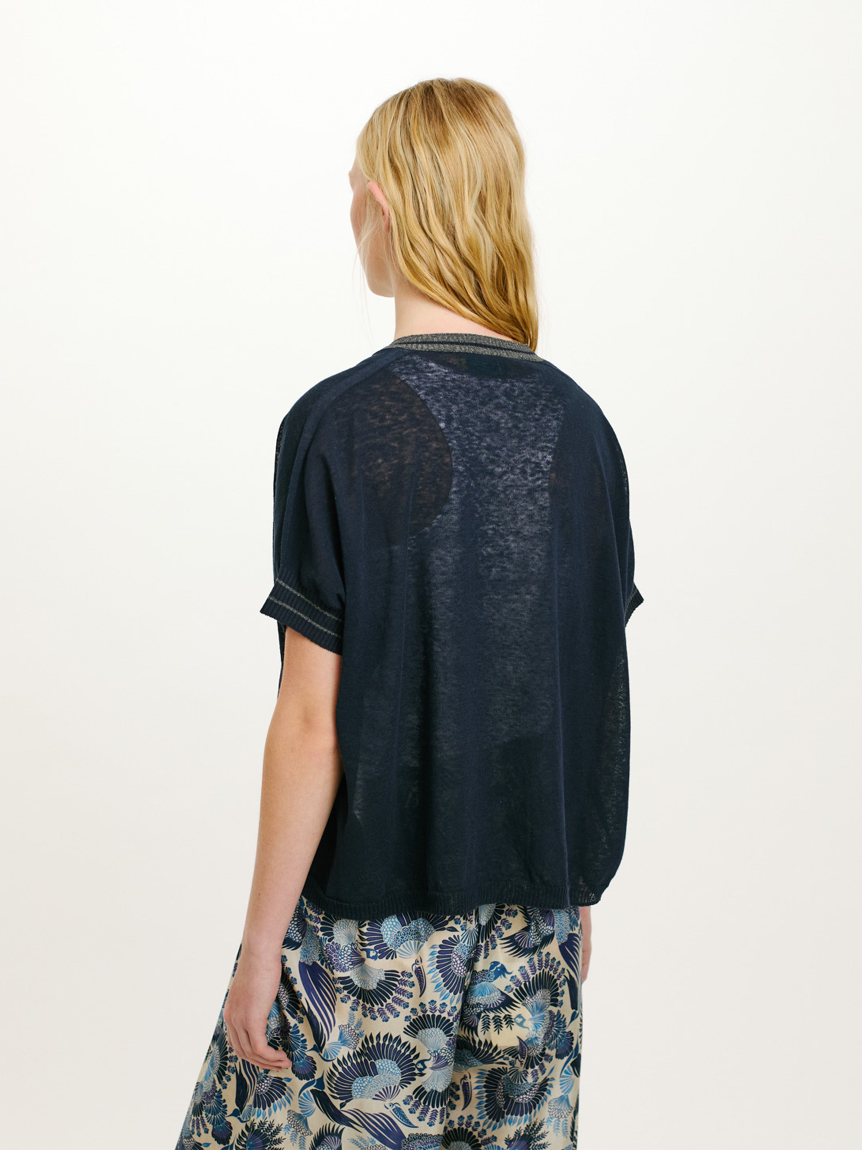 PRIPRIOCA KNIT CARDIGAN BLUE