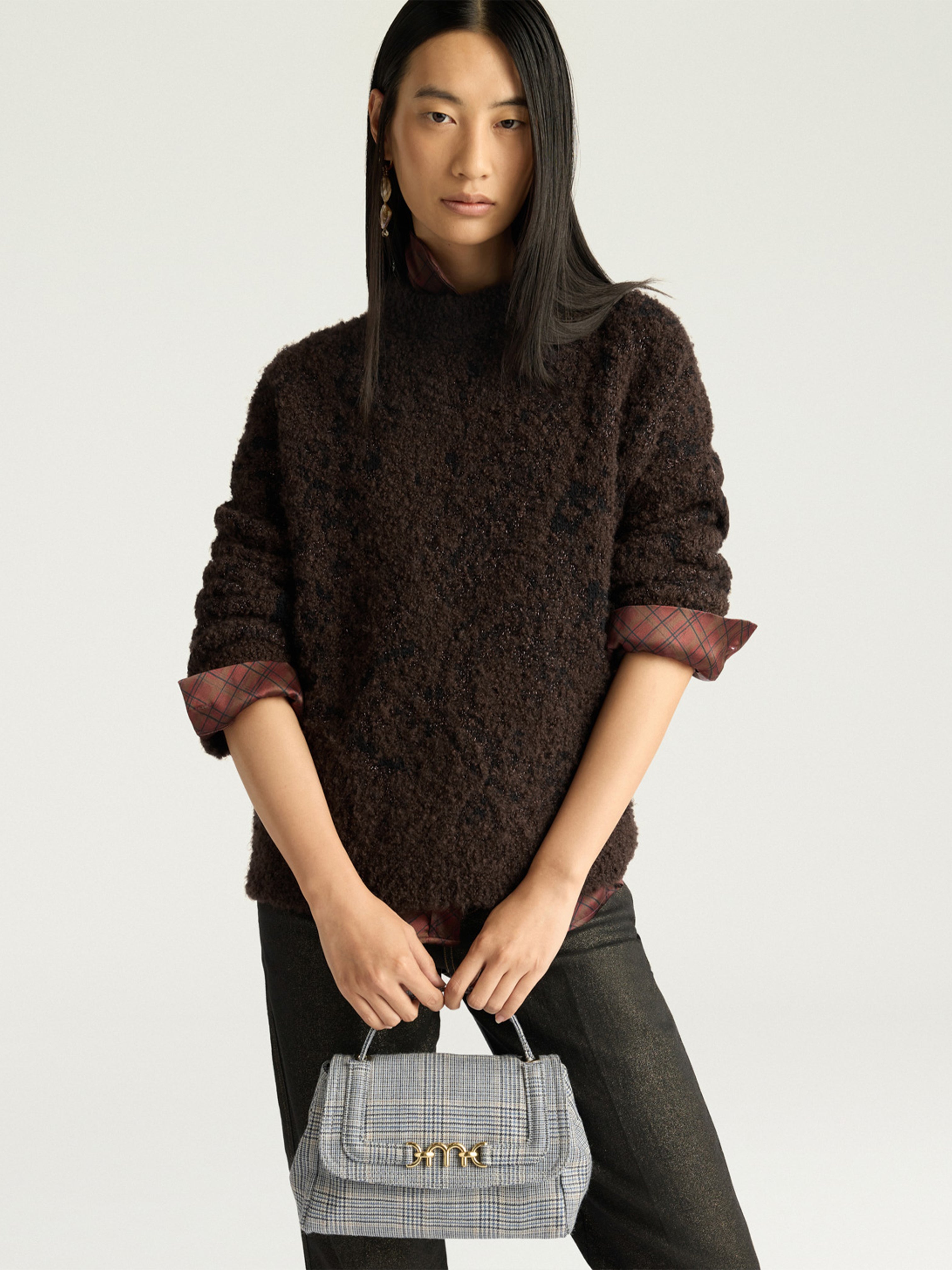 STELLA JACQUARD SWEATER CHOCOLATE
