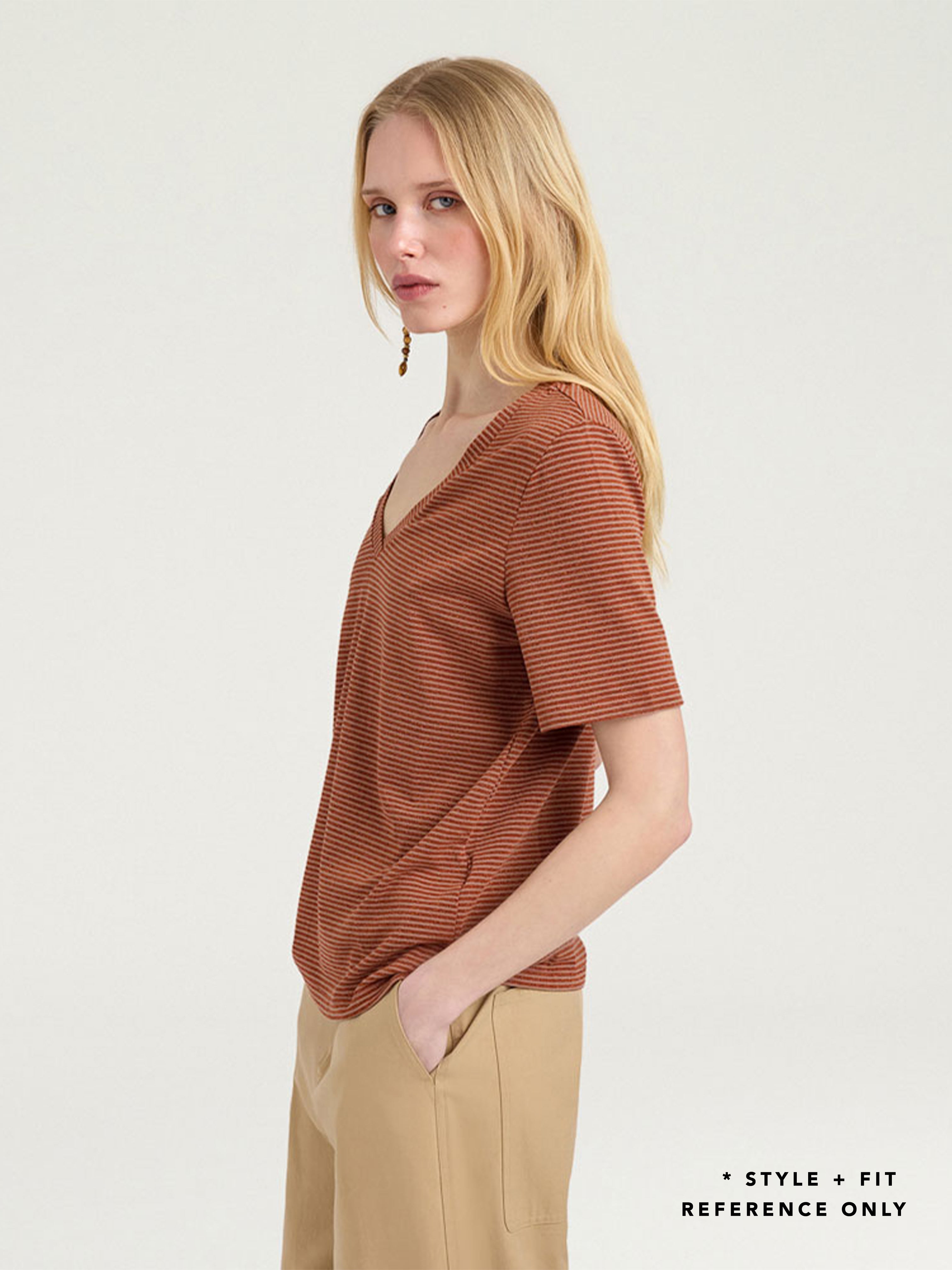 TRAILS T SHIRT PLUM COMBO