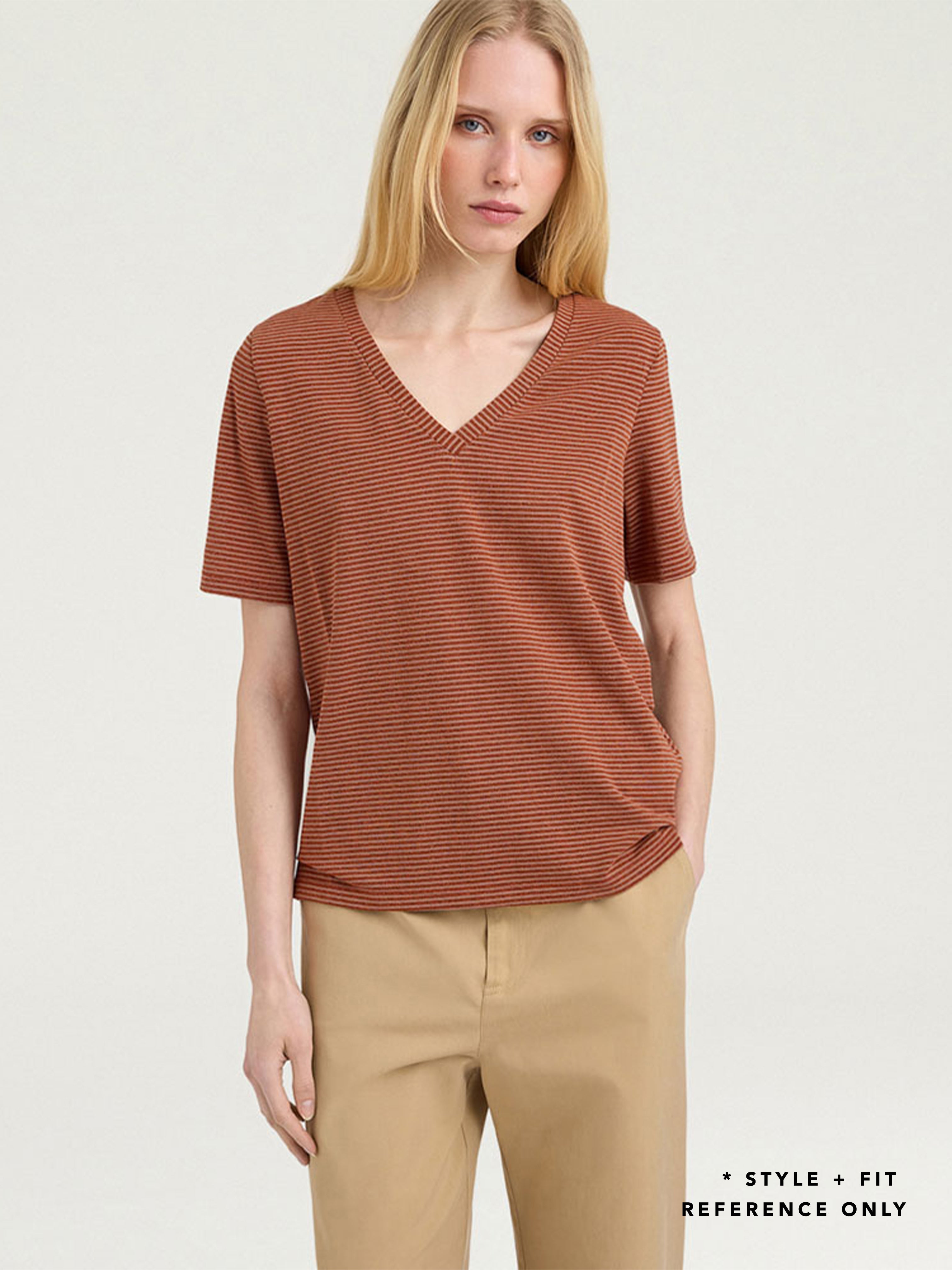 TRAILS T SHIRT PLUM COMBO