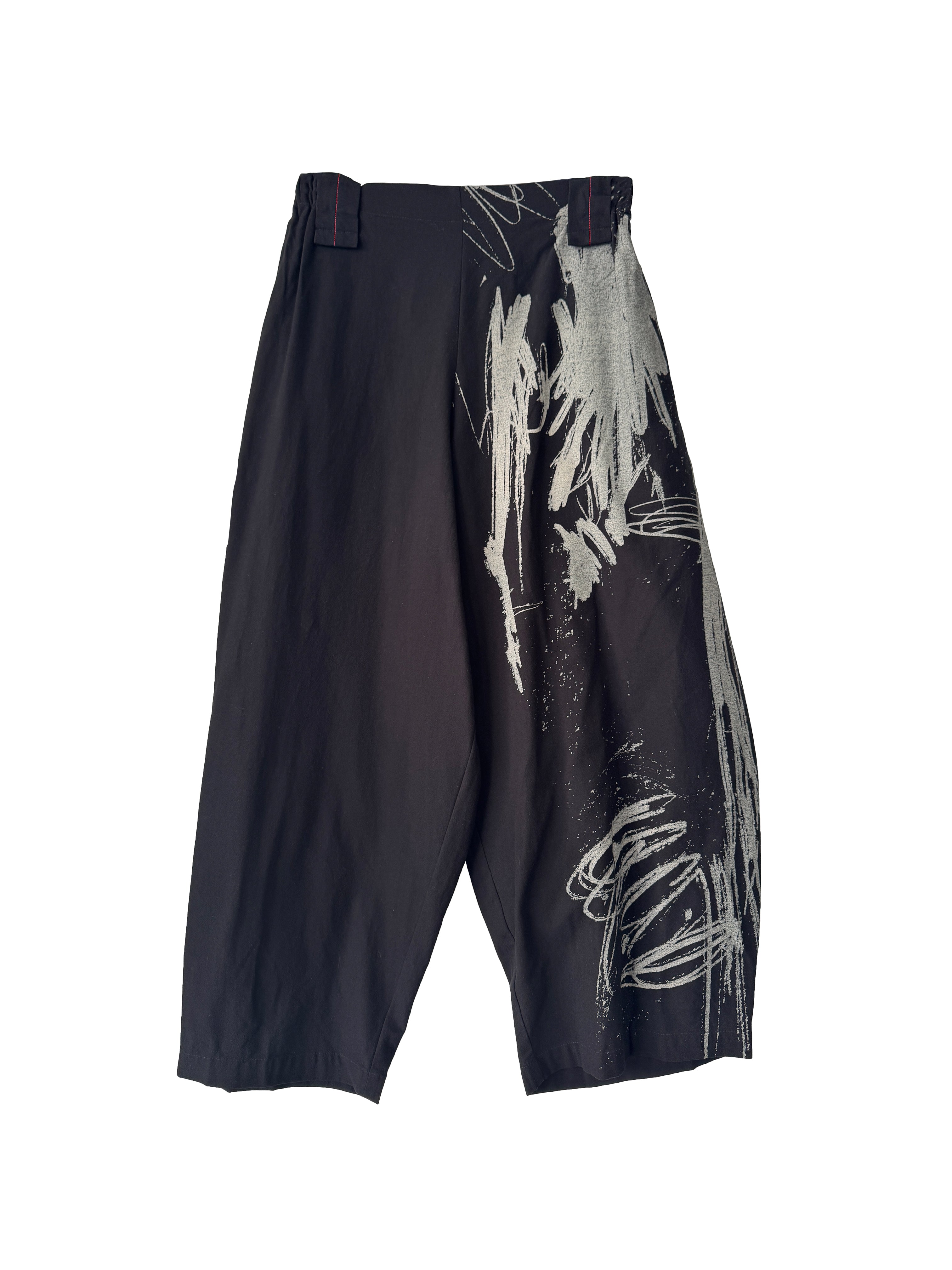 PRINT PANT BLACK/BEIGE