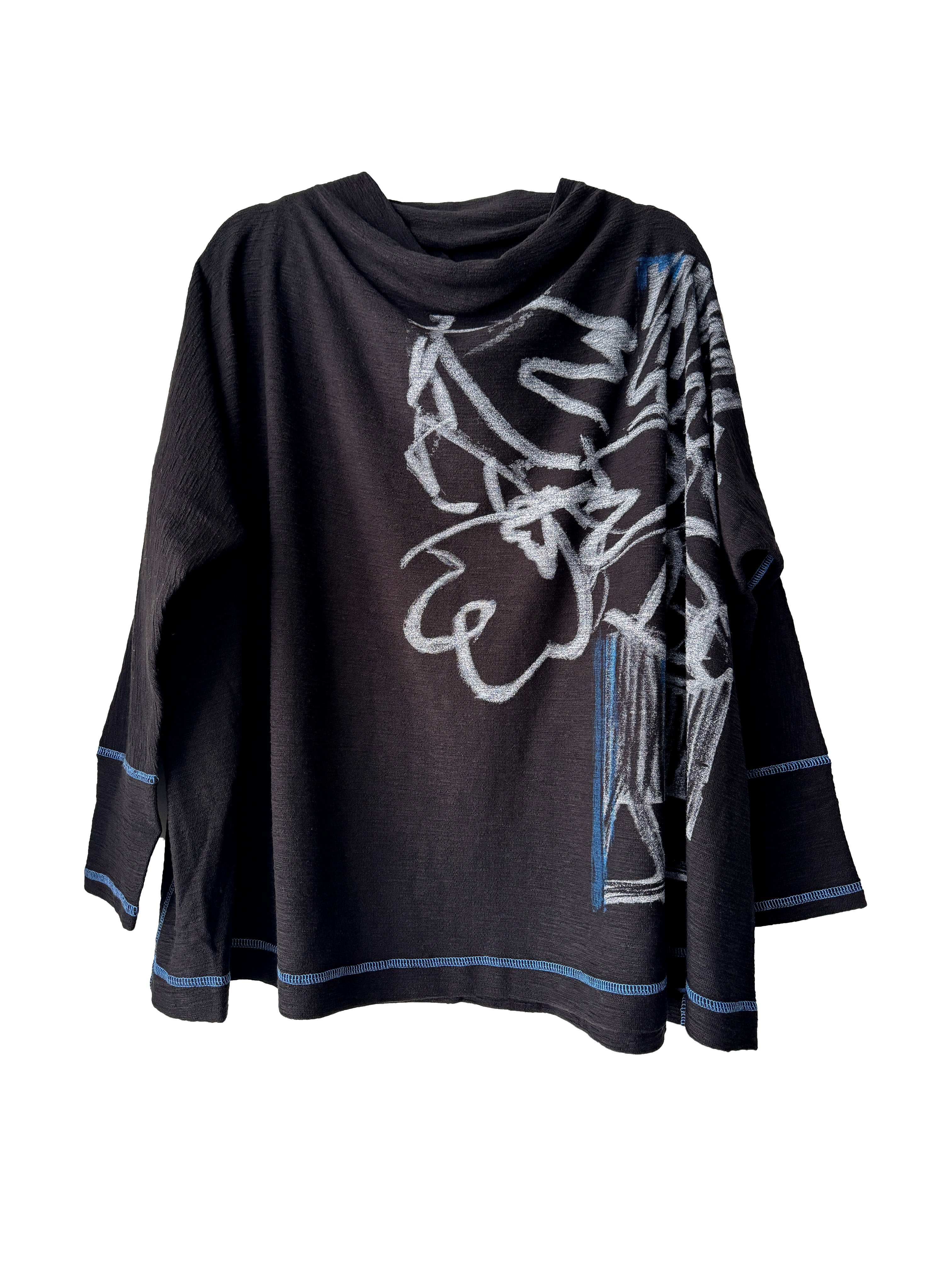 PRINT TOP BLACK COMBO