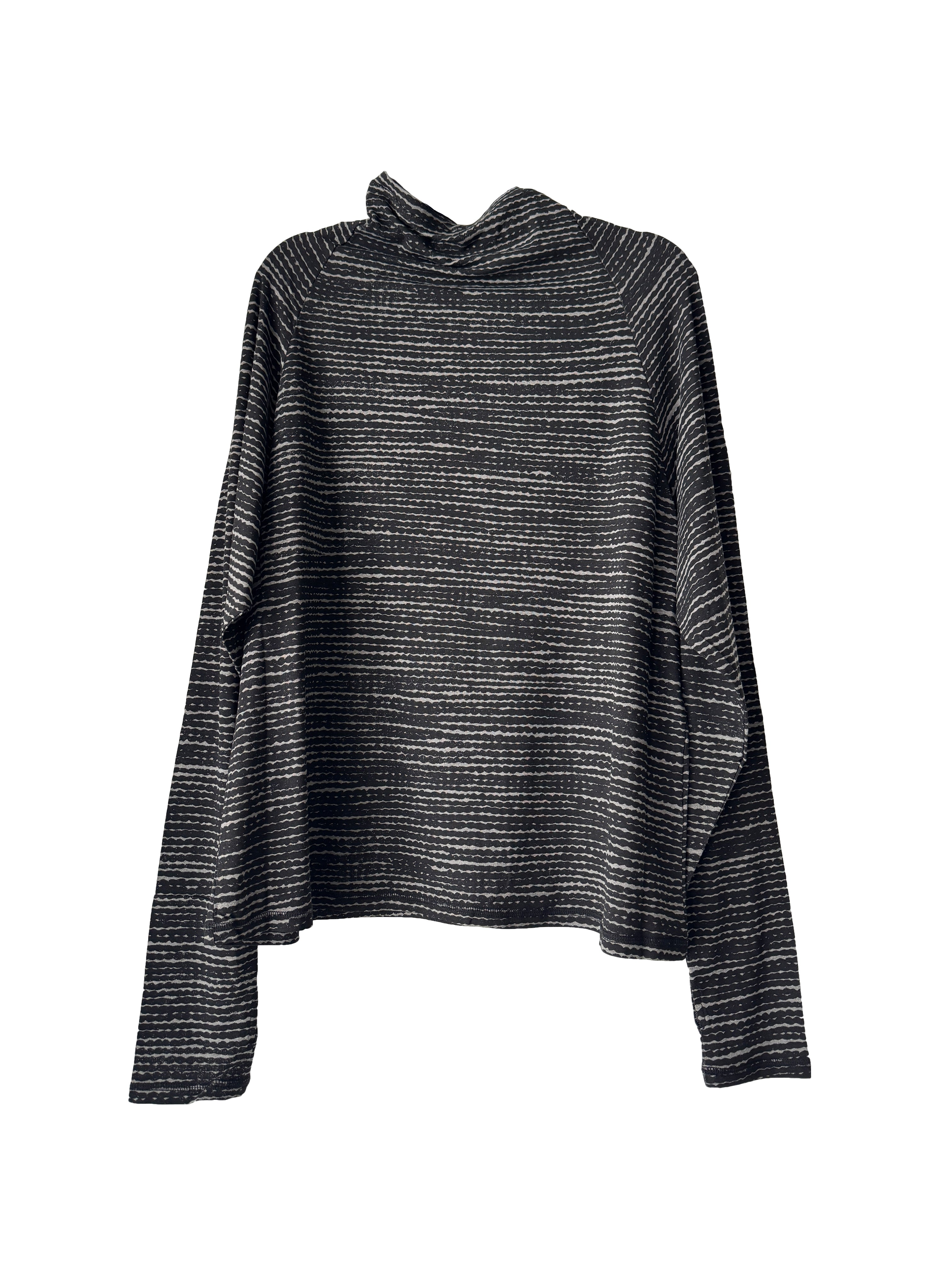 ABSTRACT TOP GREY PRINT