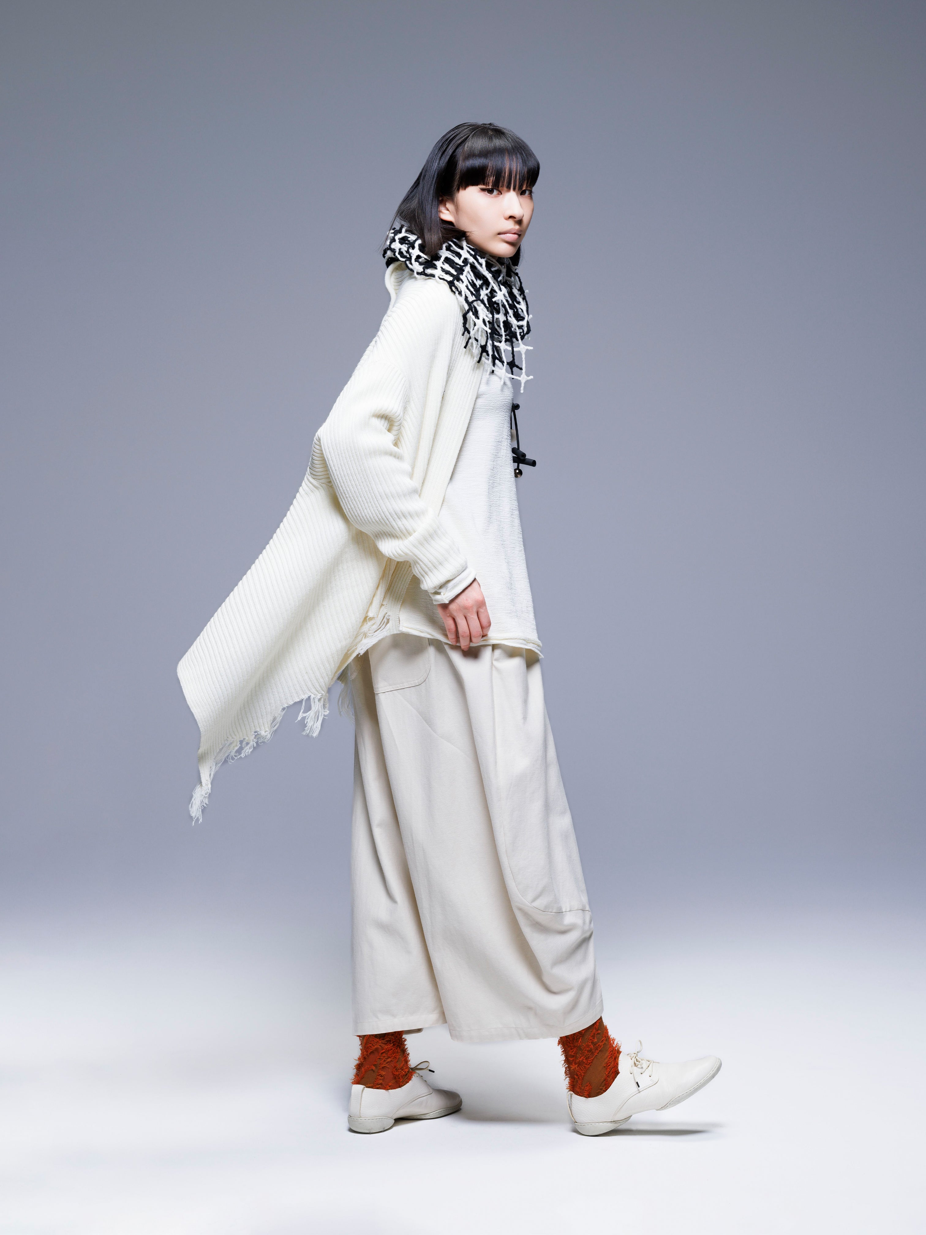 WOOL WEAVE SCARF MONO