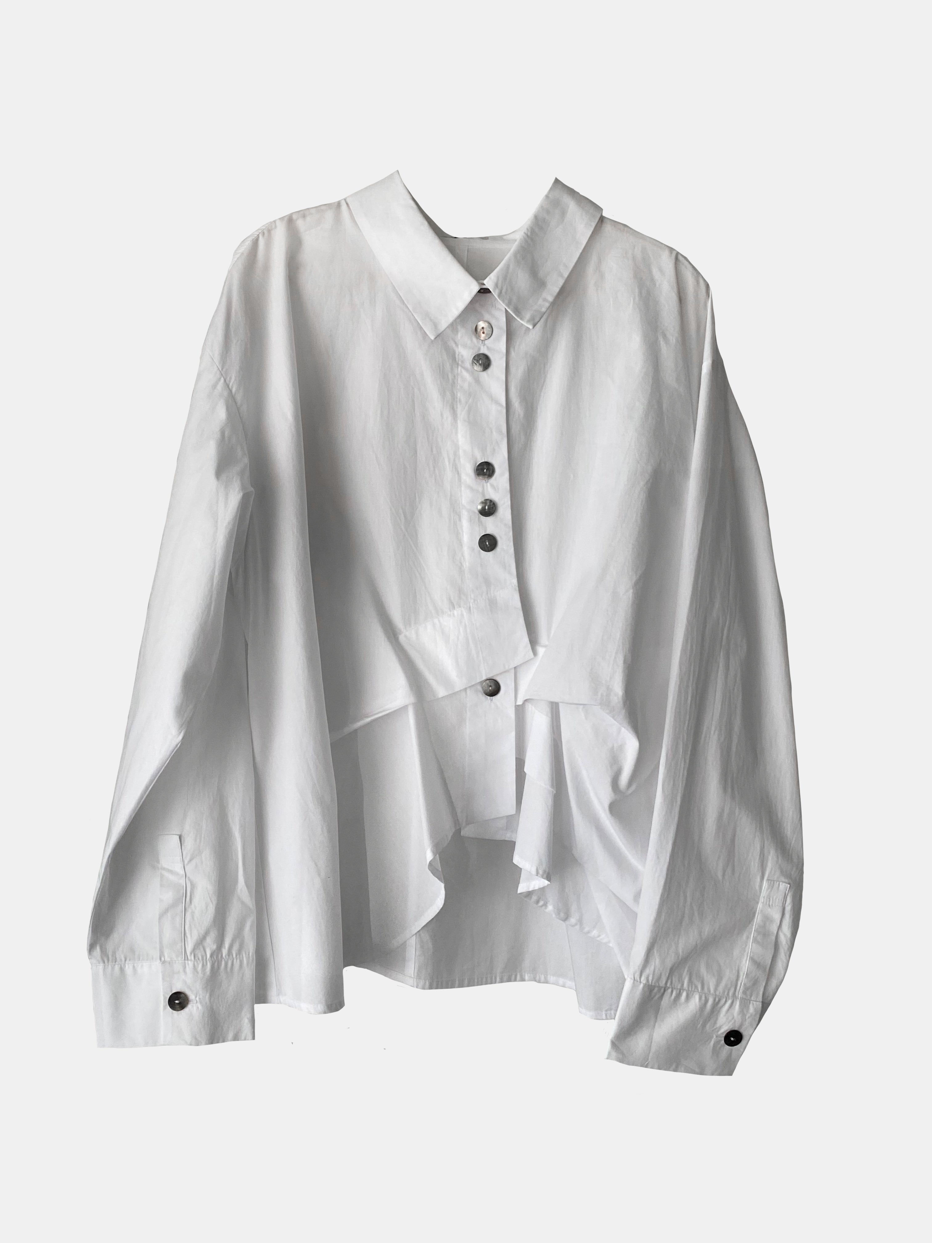 ASYMMETRIC SHIRT WHITE