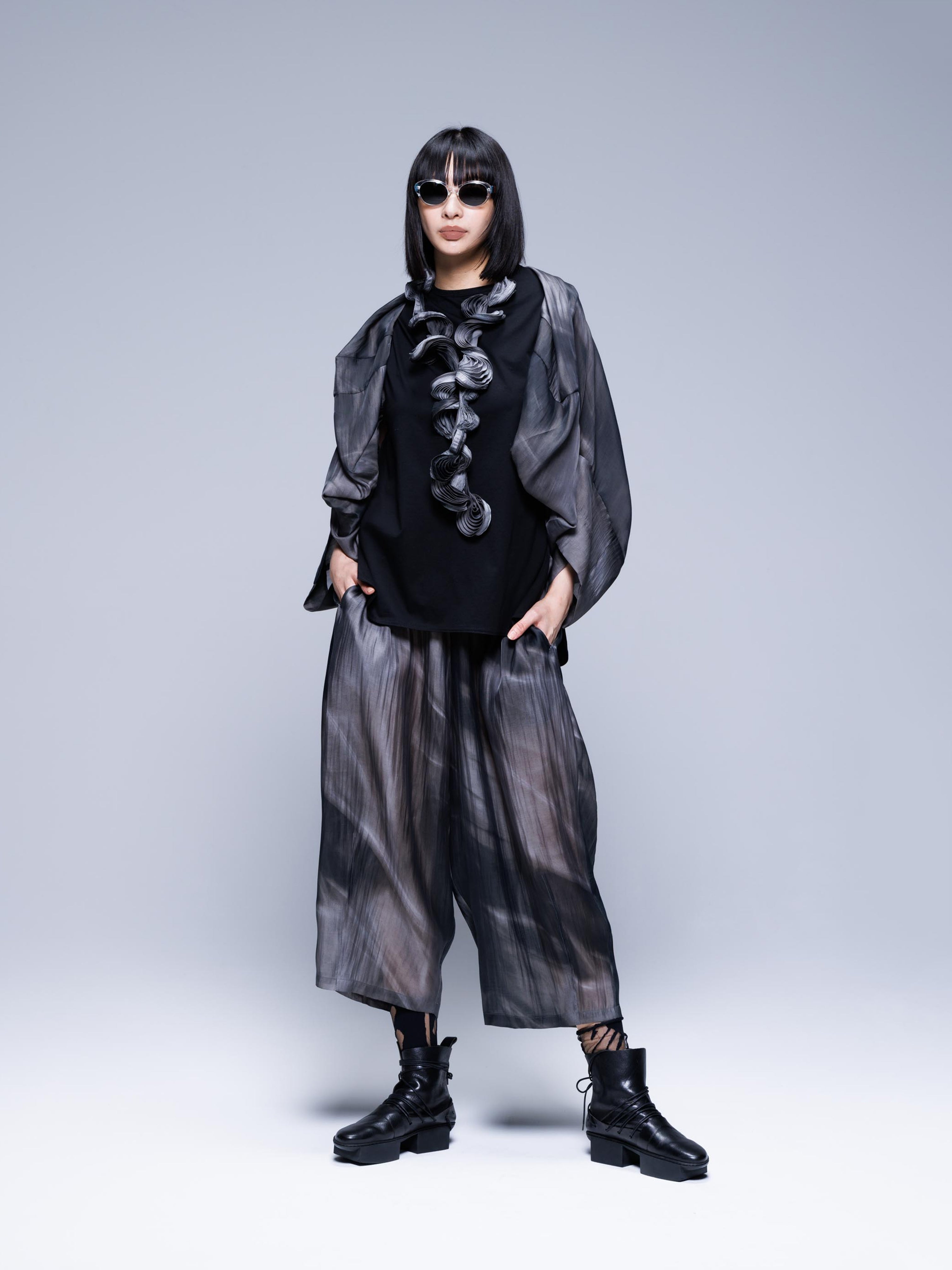 LIGHTWEIGHT PRINTED PANT BLACK